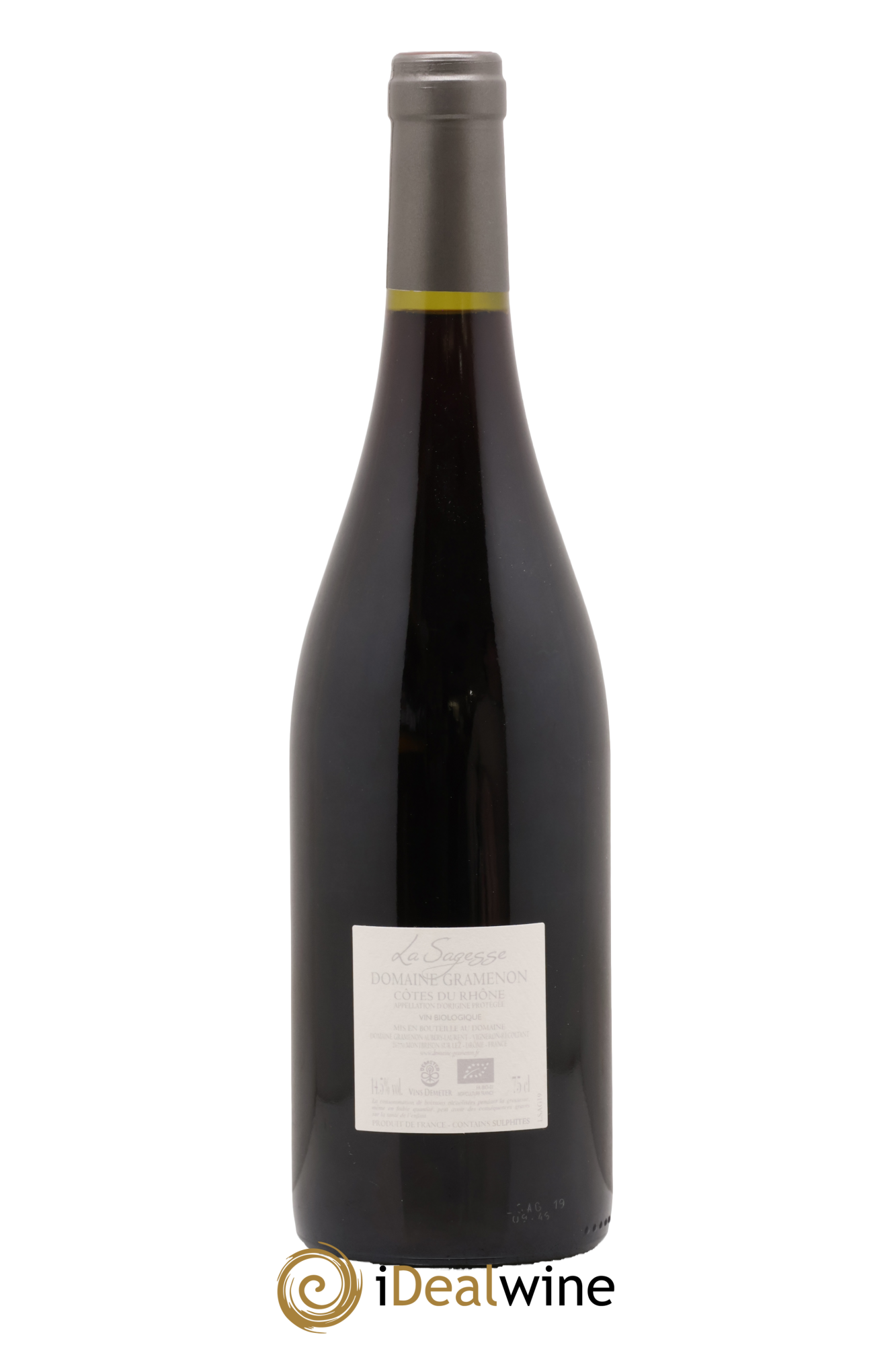 Côtes-du-Rhône La Sagesse Gramenon (Domaine) 2019 - Lote de 1 botella - 1