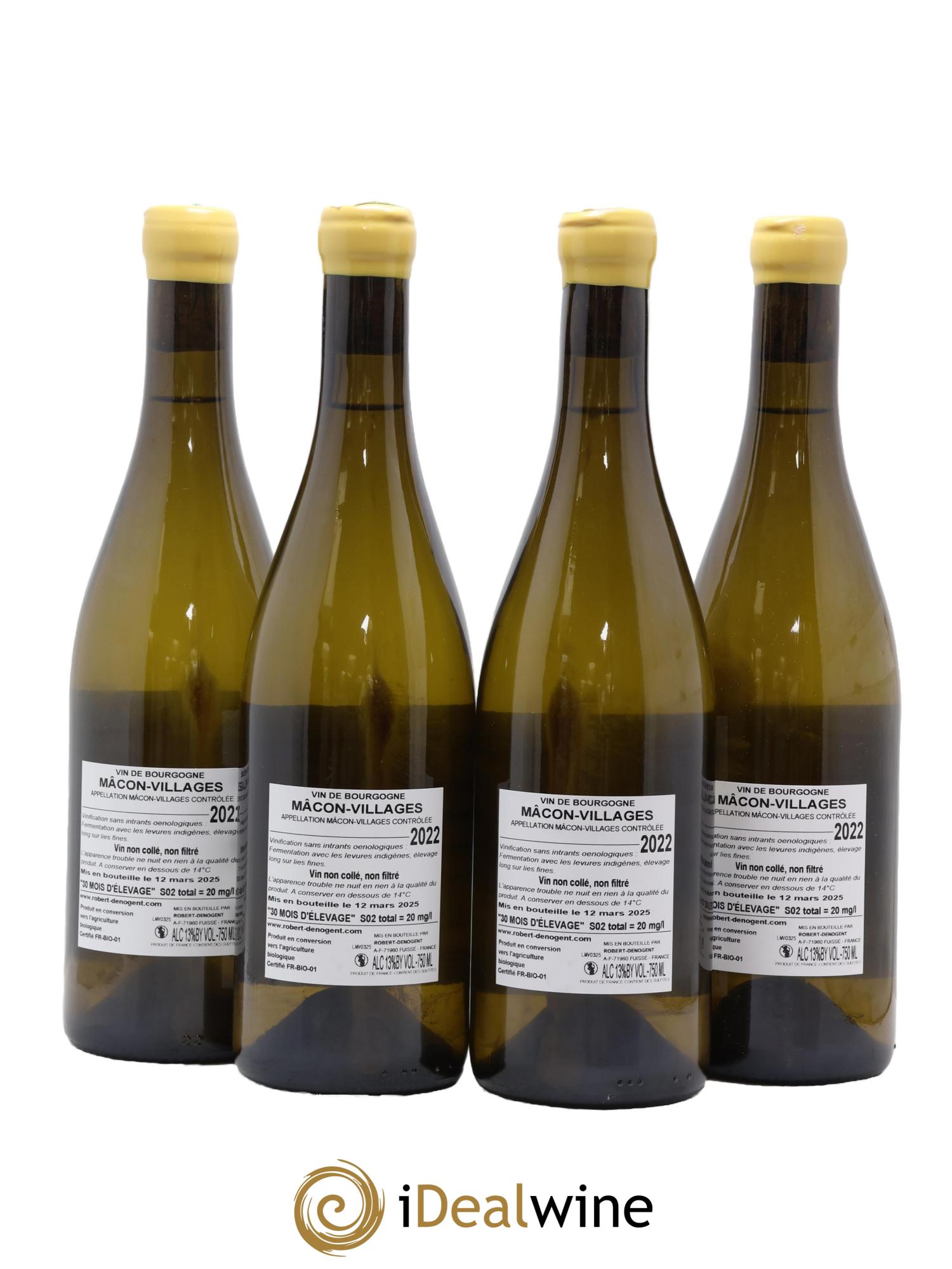 Mâcon-Villages Les Sardines Robert Denogent (Domaine) 2022 - Lot de 4 bouteilles - 1
