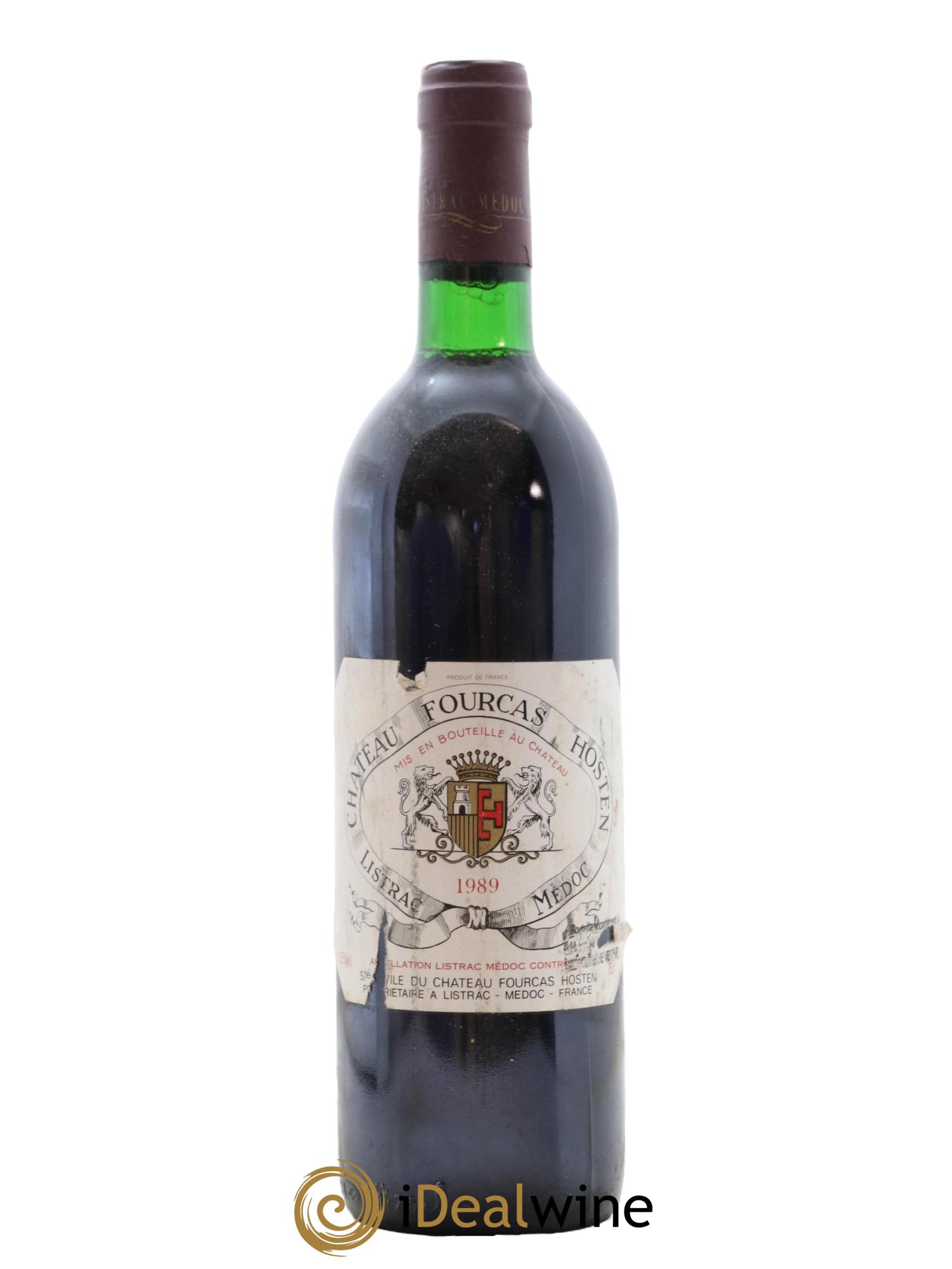 Château Fourcas Hosten Cru Bourgeois 1989 - Lot de 1 bouteille - 0