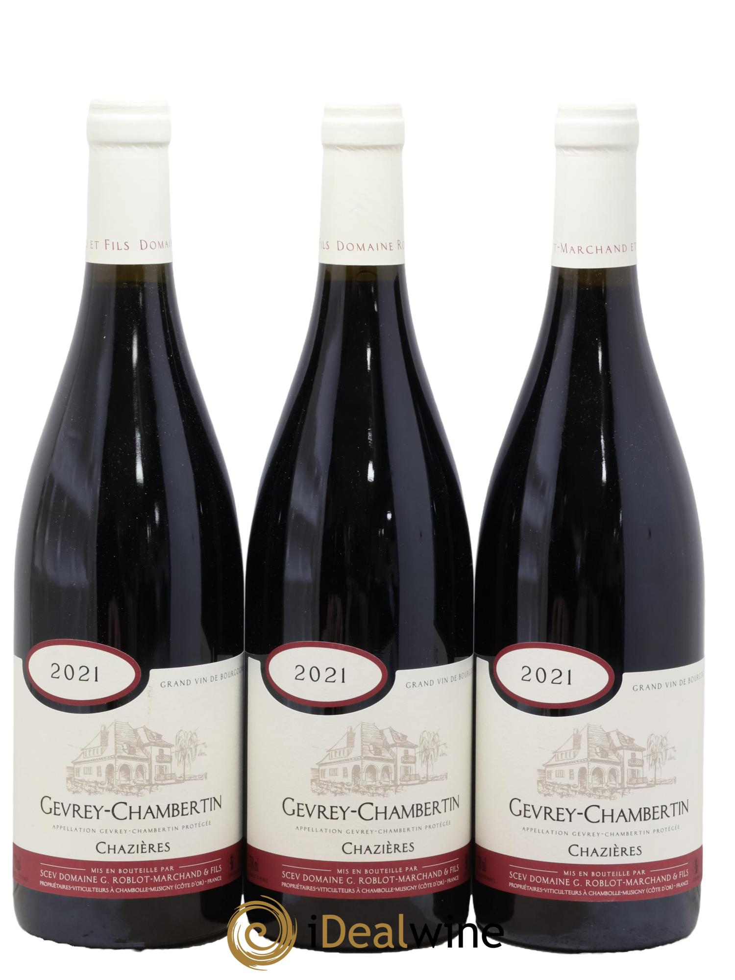 Gevrey-Chambertin Chazières G.Roblot-Marchand & Fils 2021 - Lot de 3 bouteilles - 0
