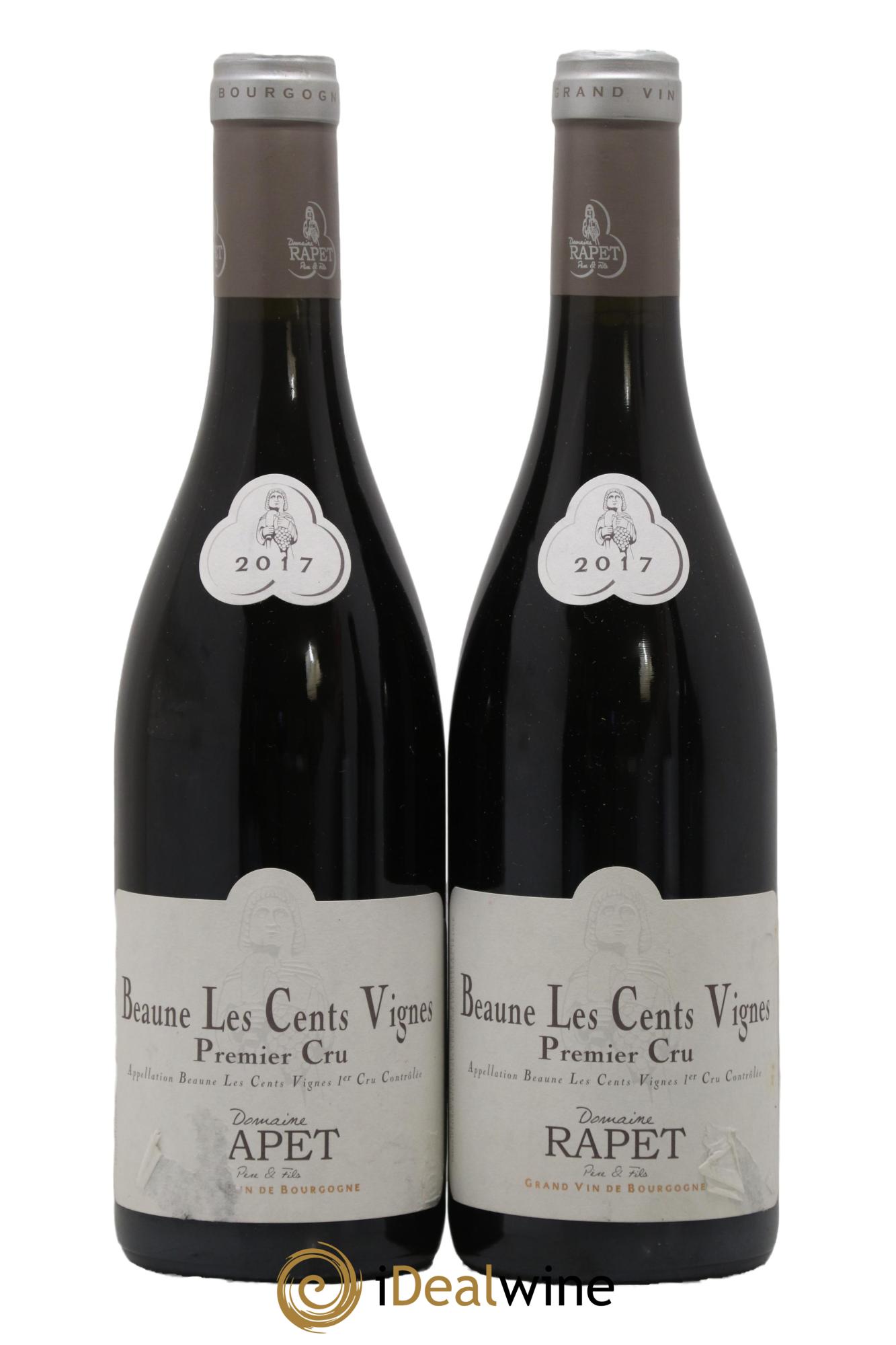 Beaune 1er Cru Les Cents Vignes Rapet Père & Fils 2017 - Lotto di 2 bottiglie - 0