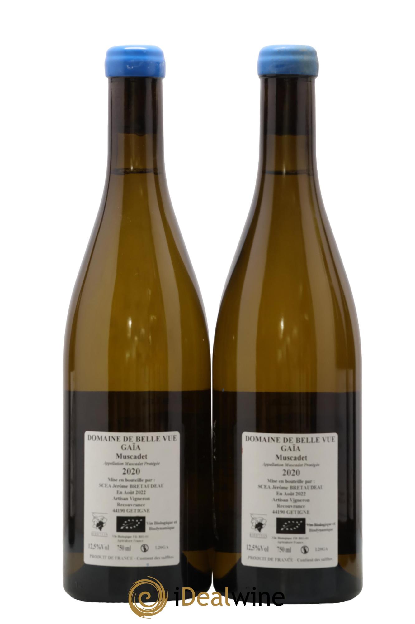 Muscadet-Sèvre-et-Maine Gaia Jérôme Bretaudeau - Domaine de Bellevue 2020 - Lot of 2 bottles - 1