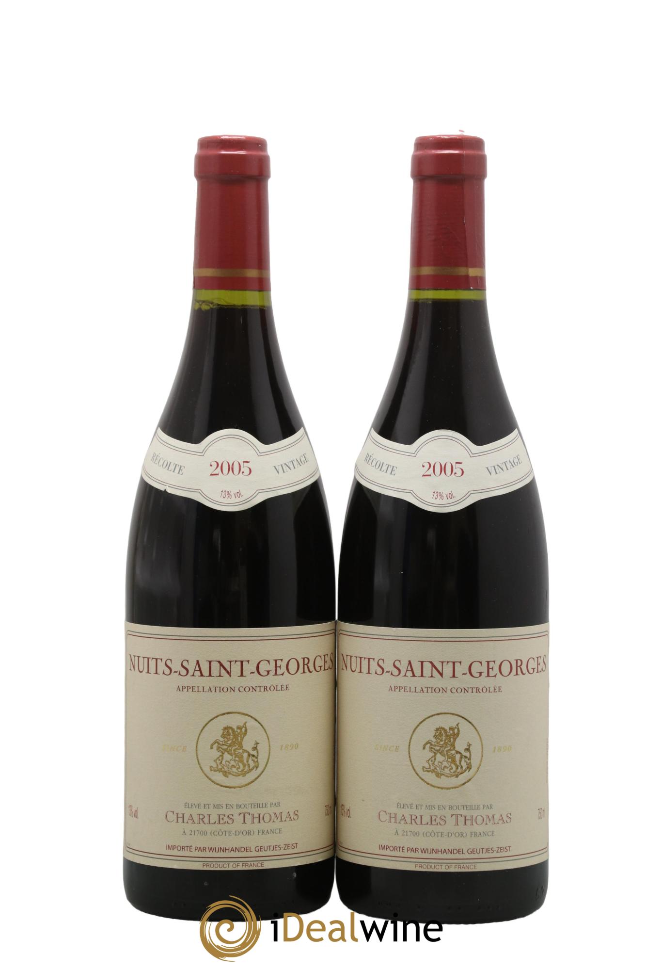 Nuits-Saint-Georges Charles Thomas 2005 - Lot de 2 bouteilles - 0