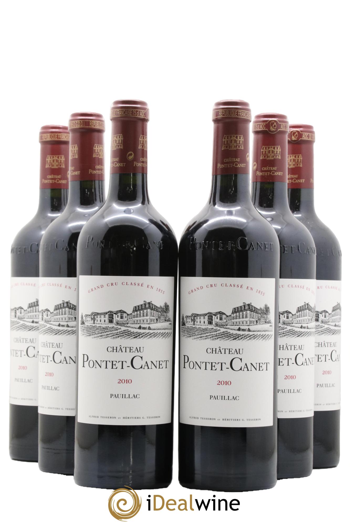 Château Pontet Canet 5ème Grand Cru Classé 2010 - Lot de 6 bouteilles - 0