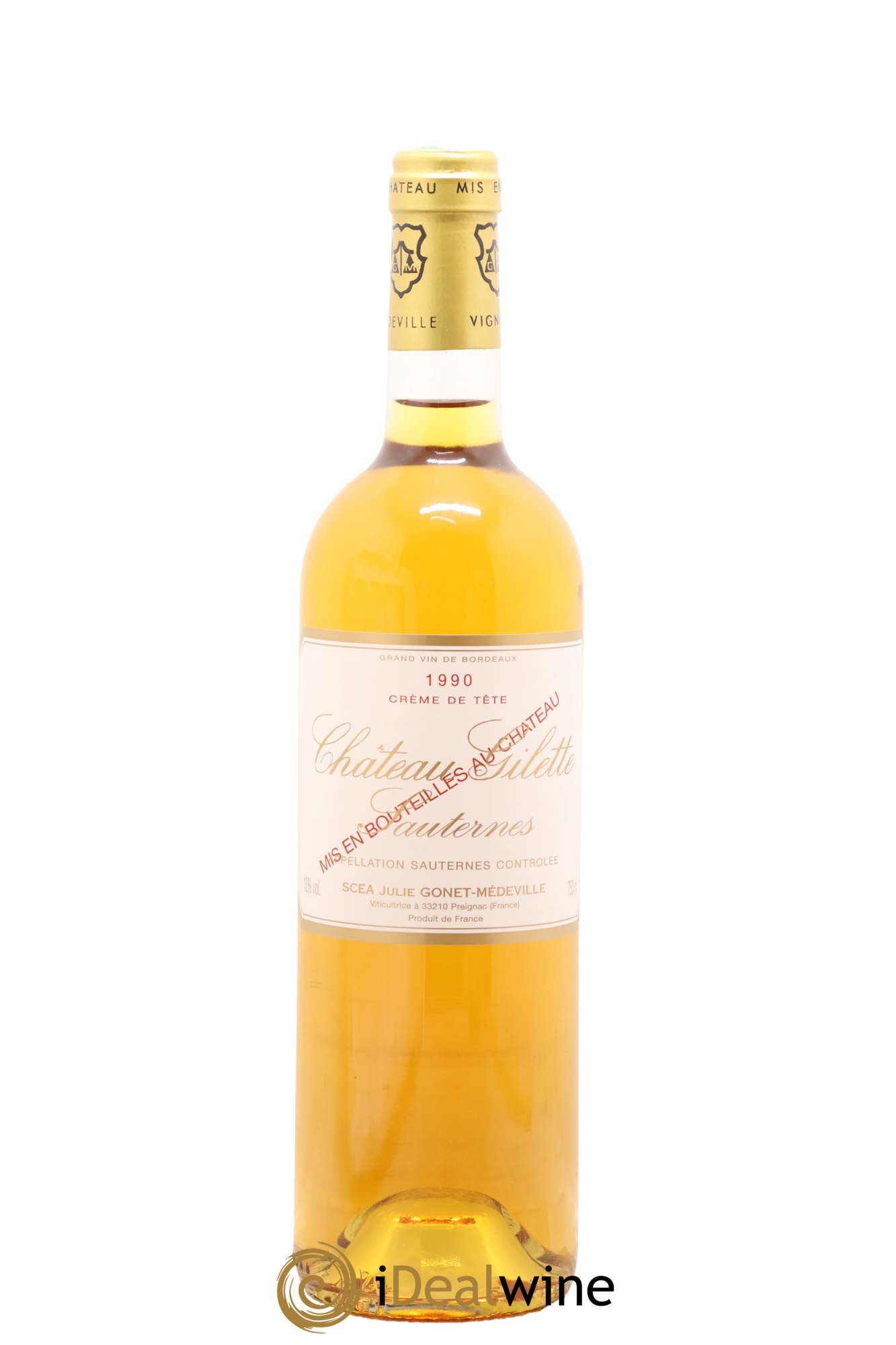 Château Gilette - Crème de Tête 1990 - Lotto di 1 bottiglia - 0