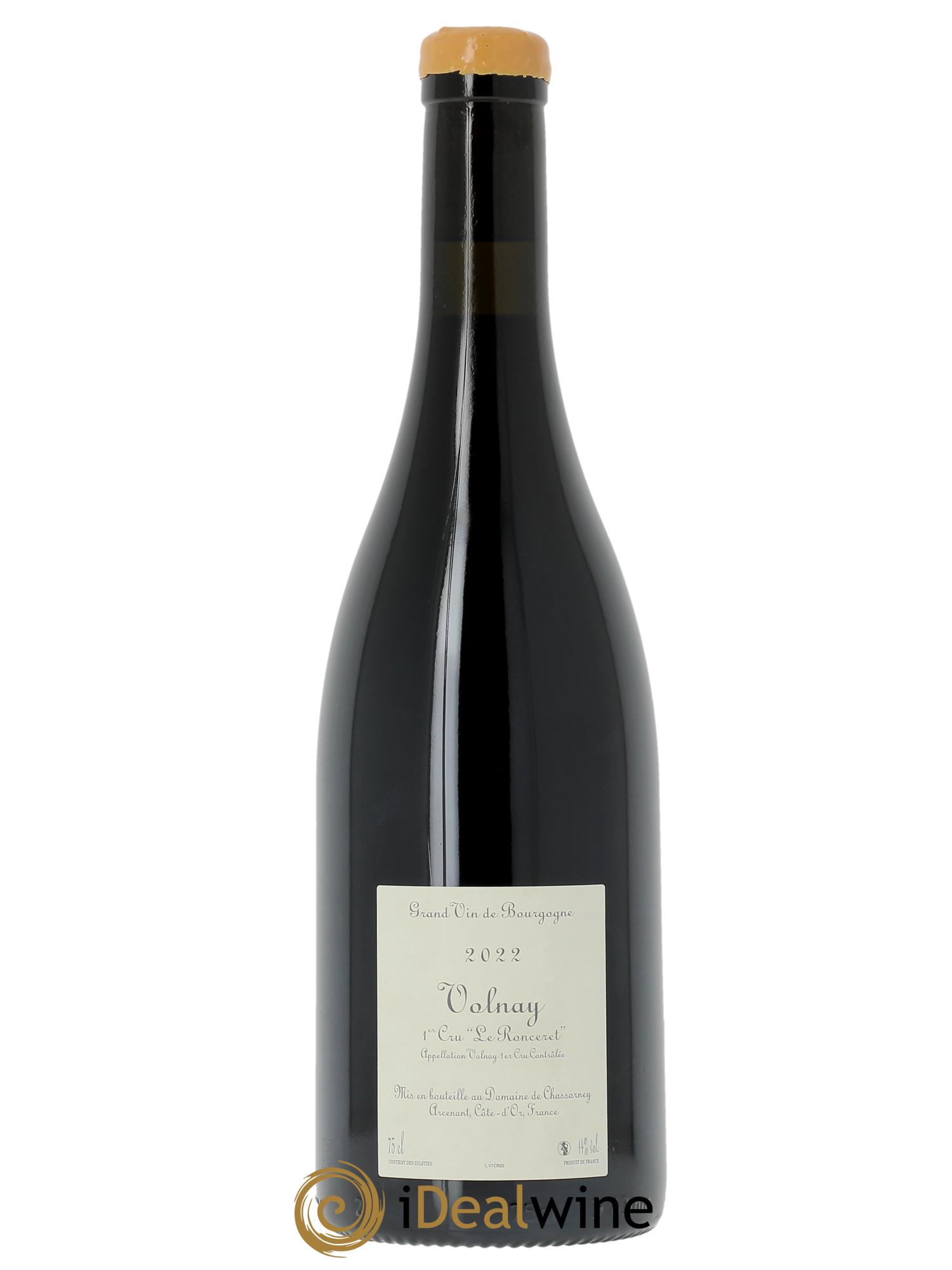 Volnay 1er Cru Les Roncerets Domaine de Chassorney  2022 - Lot de 1 bouteille - 1