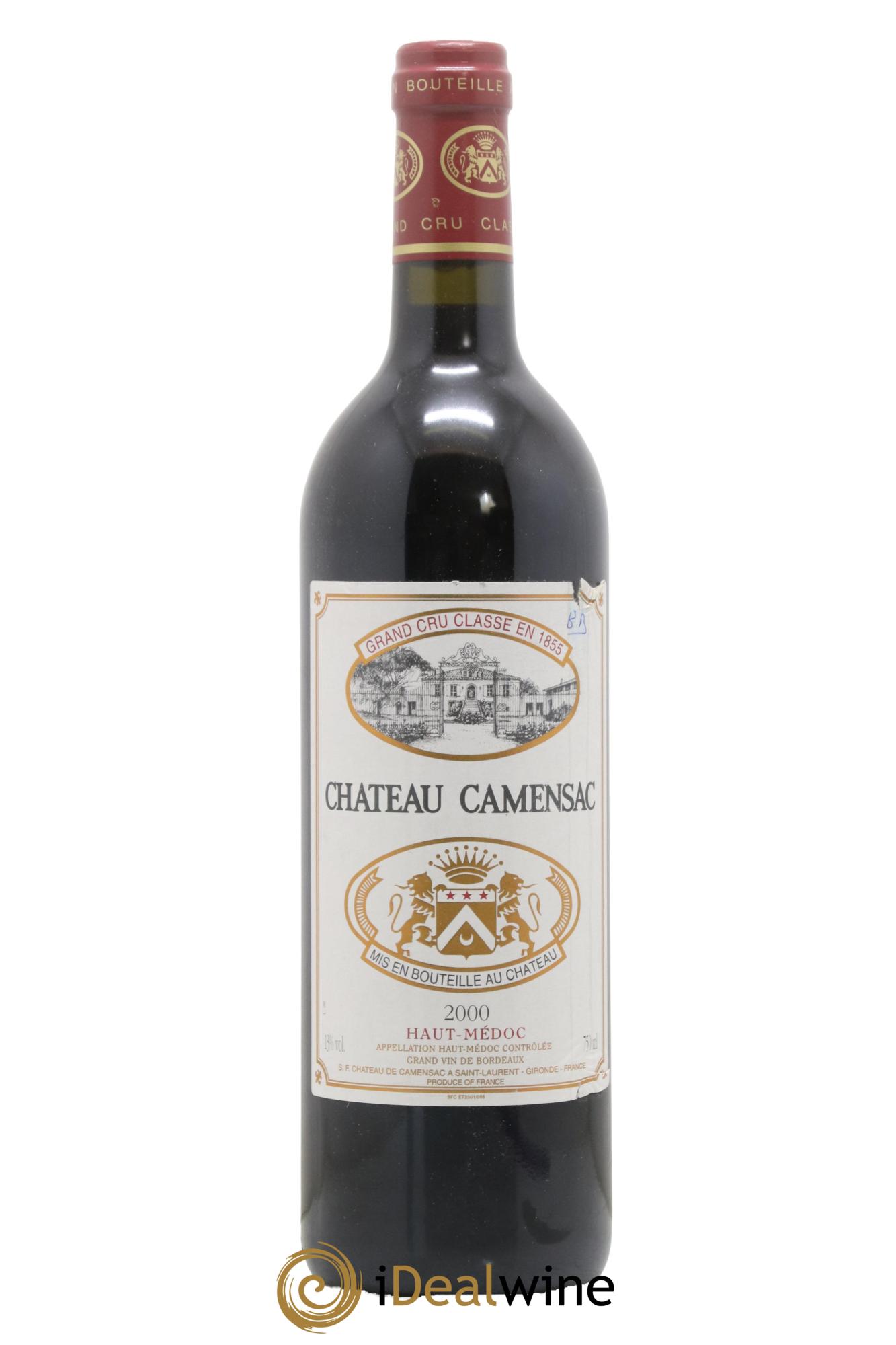 Château Camensac 5ème Grand Cru Classé 2000 - Lot de 1 bouteille - 0