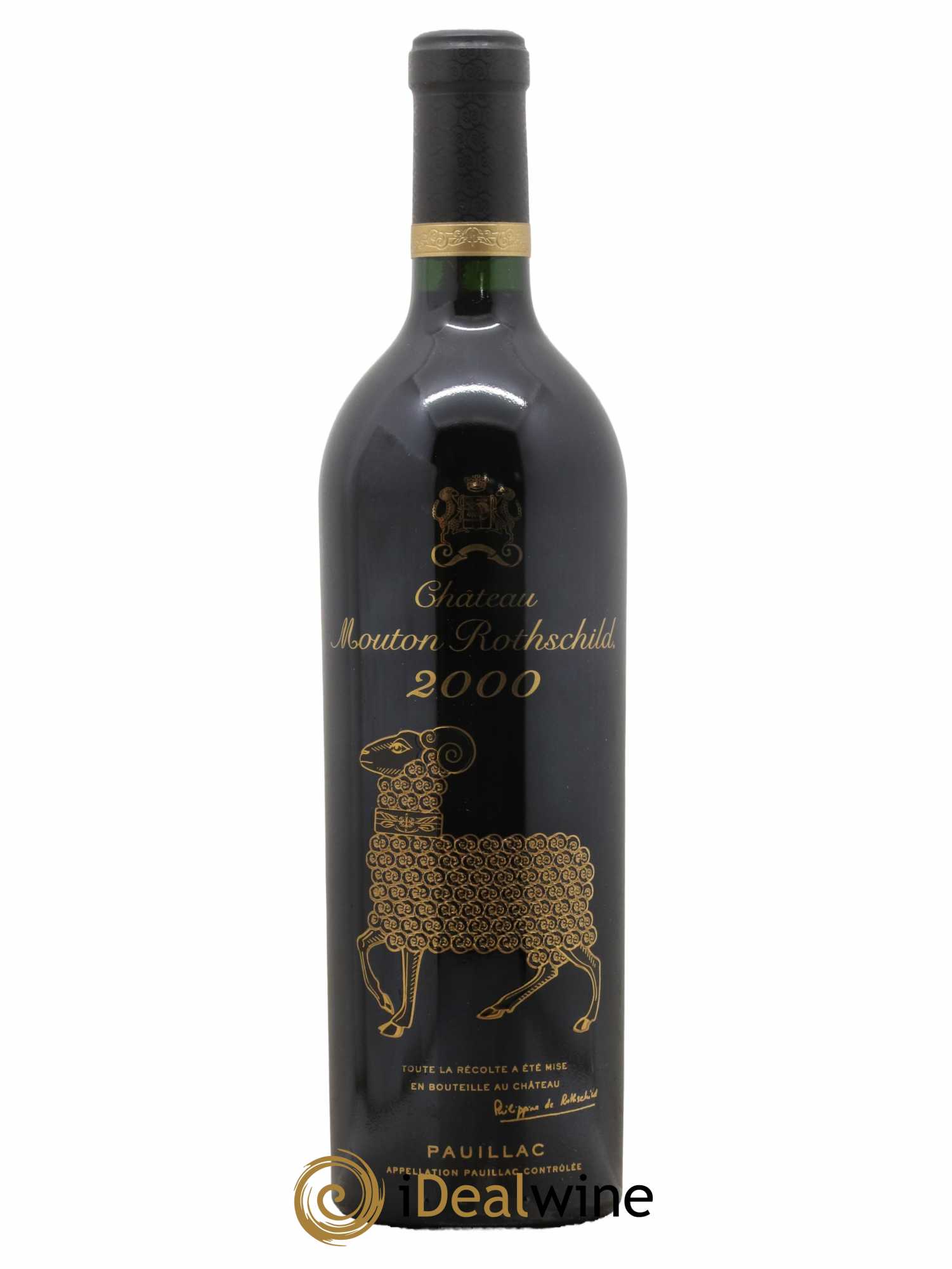 Château Mouton Rothschild 1er Grand Cru Classé 2000 - Lot de 1 bouteille - 0