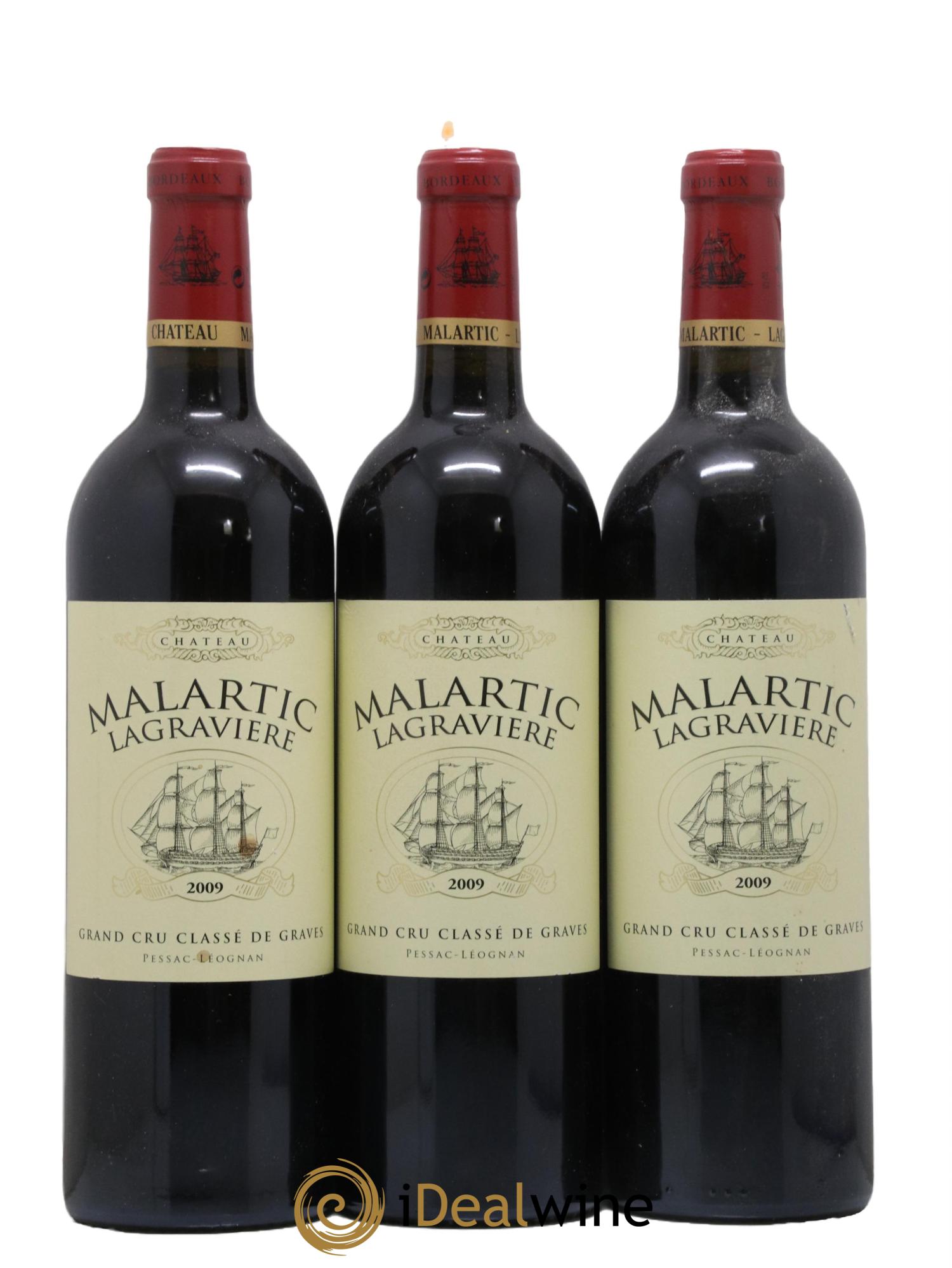 Château Malartic-Lagravière Cru Classé de Graves 2009 - Lot de 3 bouteilles - 0