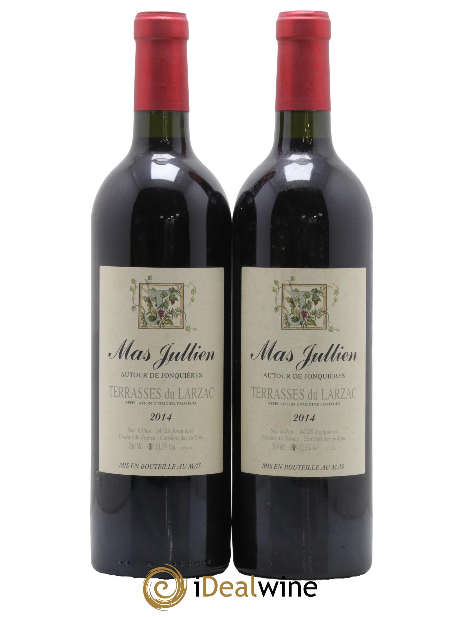 Terrasses du Larzac Mas Jullien Autour de Jonquières Olivier Jullien 2014 - Lot of 2 bottles - 0