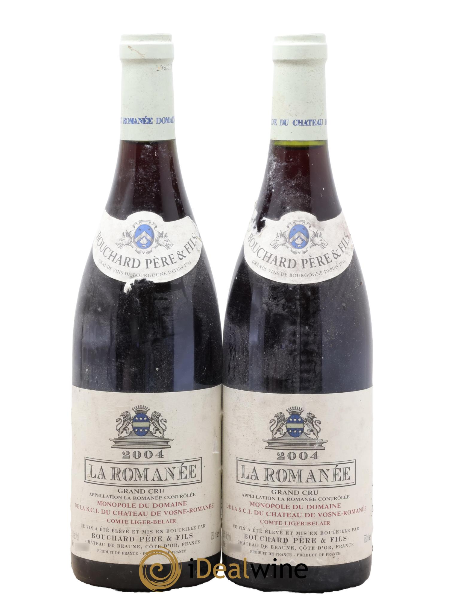 La Romanée Grand Cru Comte Liger-Belair (Domaine du) Bouchard 2004 - Lot de 2 bouteilles - 0
