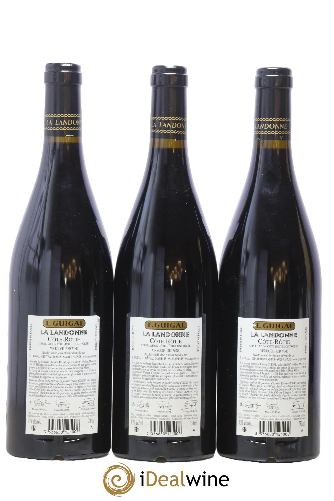 Côte-Rôtie La Landonne Guigal 2011 - Lot of 3 bottles - 1