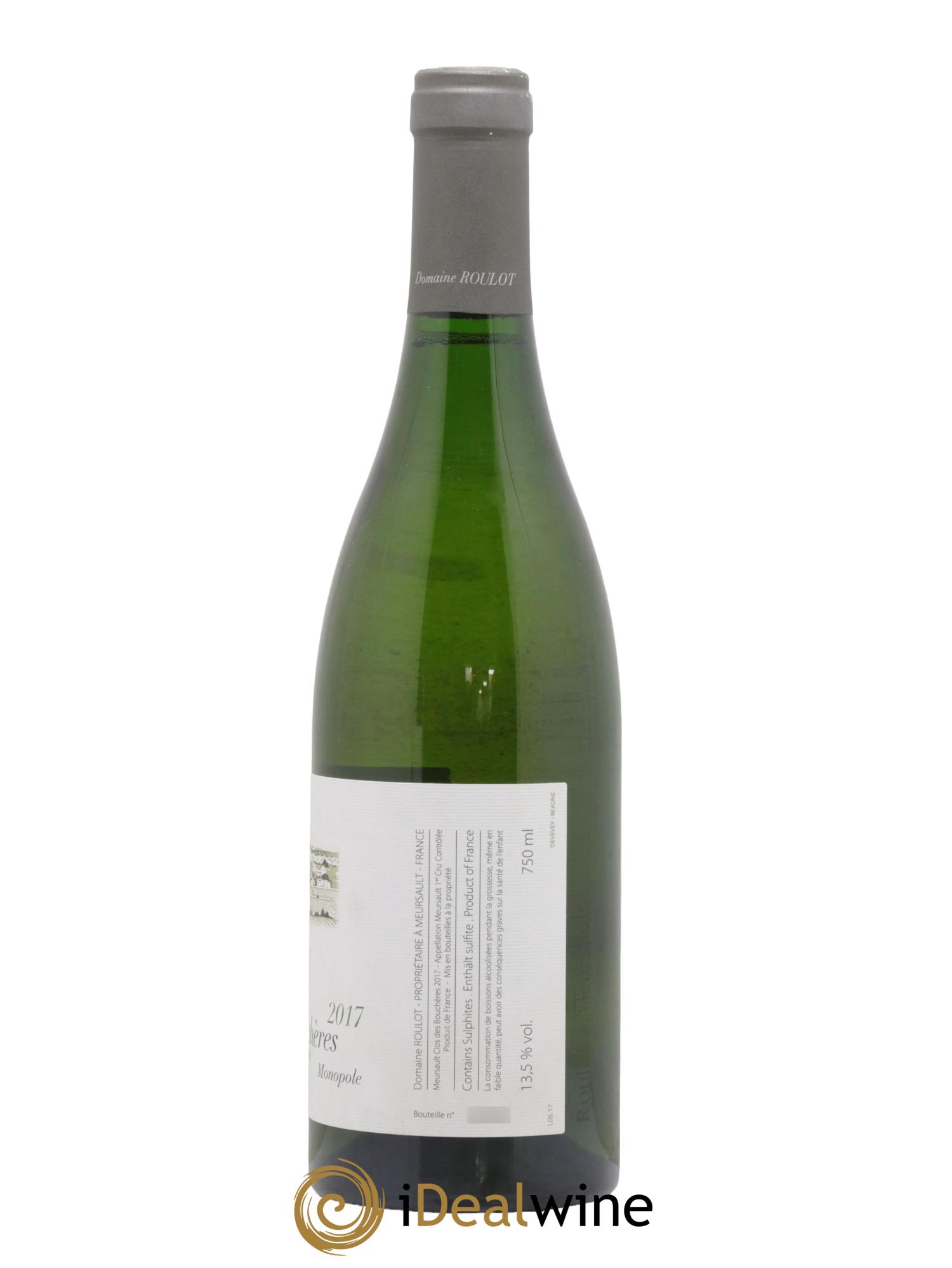 Meursault 1er Cru Clos des Bouchères  Roulot (Domaine) 2017 - Lotto di 1 bottiglia - 1