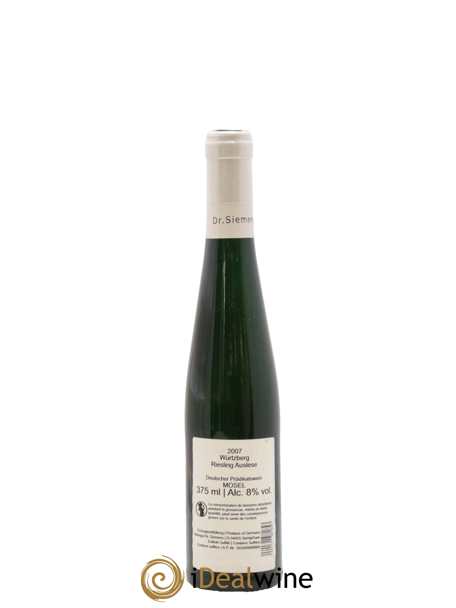 Allemagne Riesling Auslese Wurtzberg Dr Siemens 2007 - Posten von 1 Demi-Flasche - 1