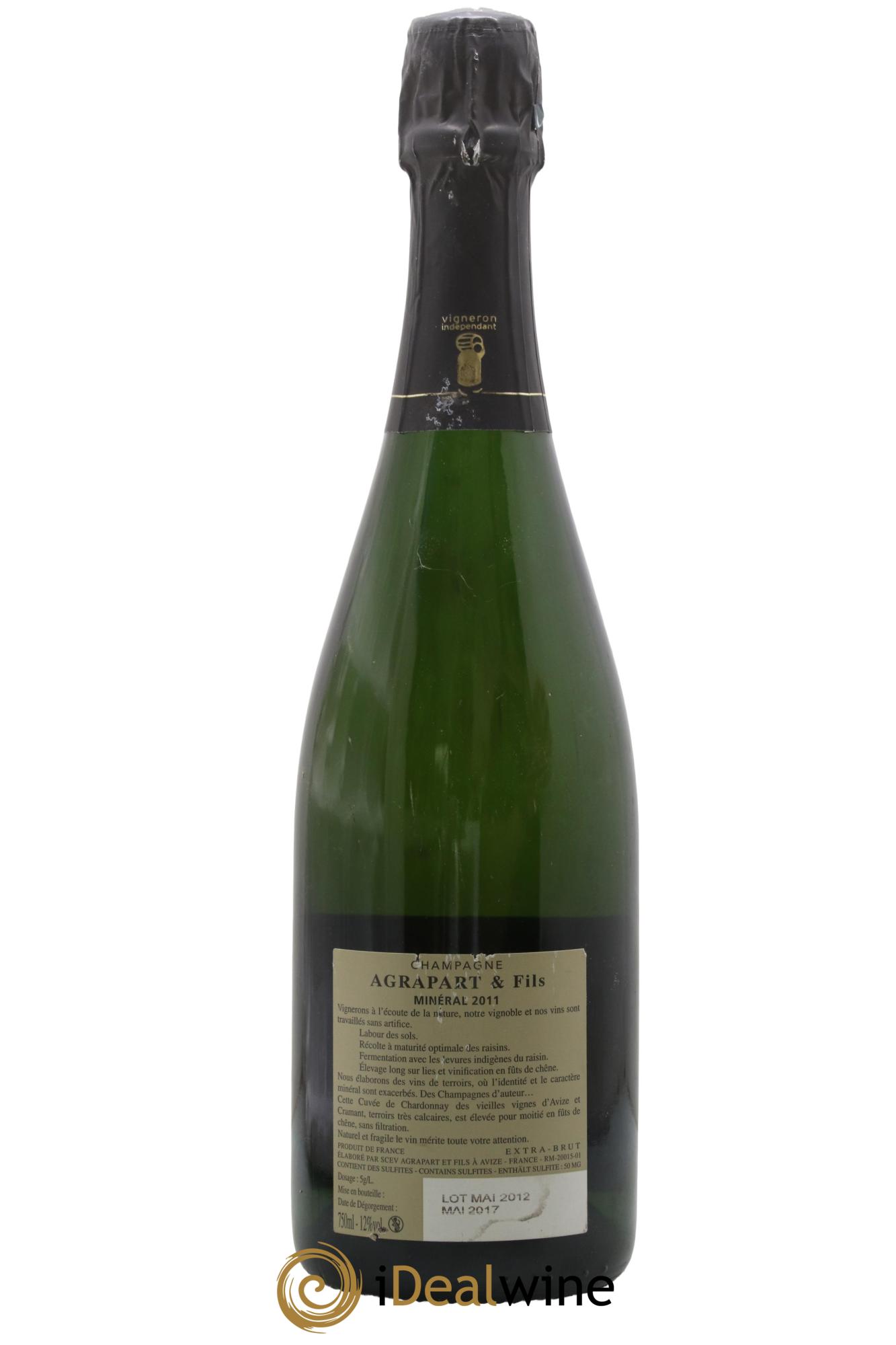 Minéral Blanc de Blancs  Extra-Brut Agrapart & Fils 2011 - Lot of 1 bottle - 1