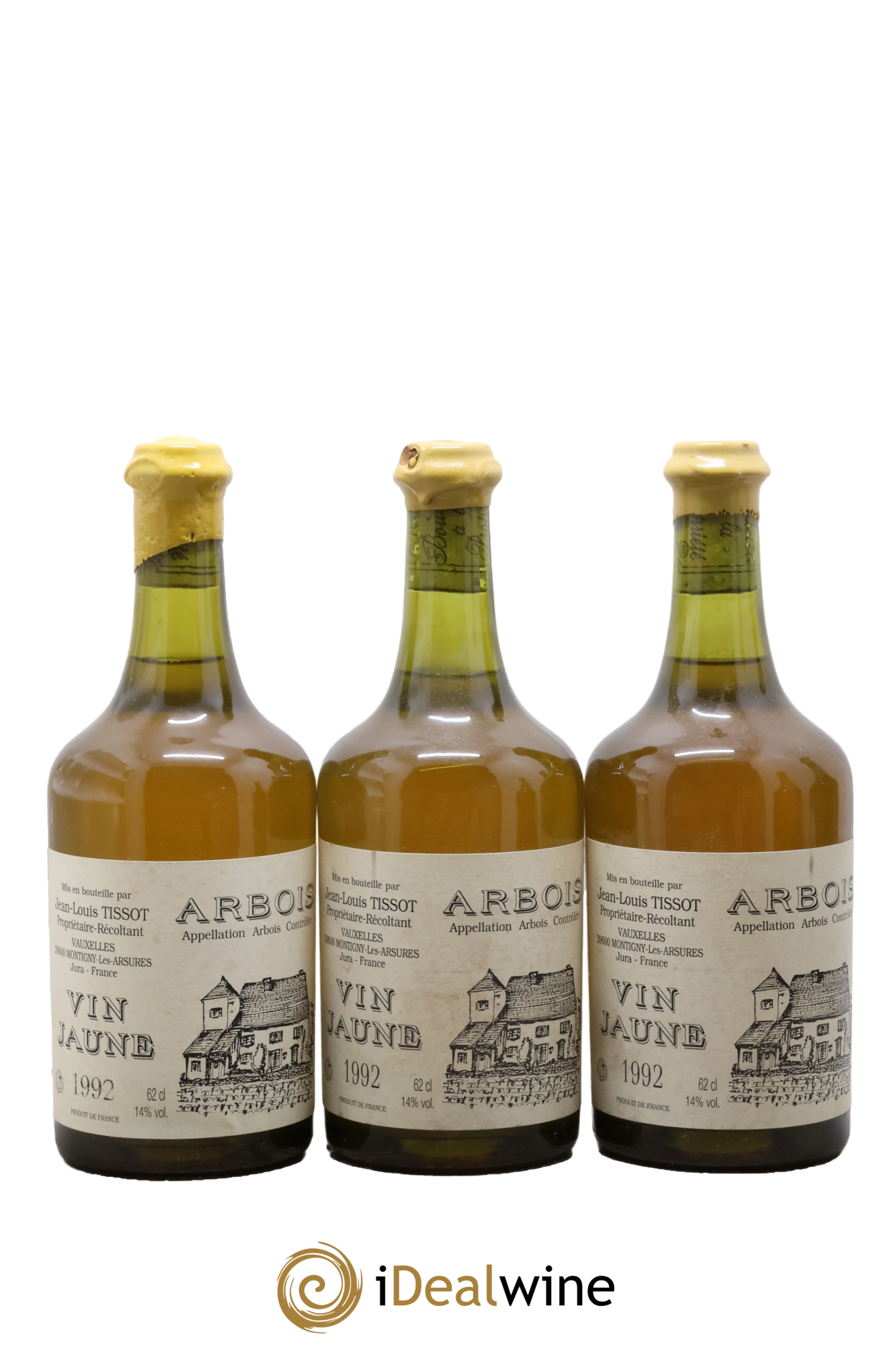 Arbois Vin Jaune Jean-Louis Tissot 1992 - Lot de 3 clavelins - 0
