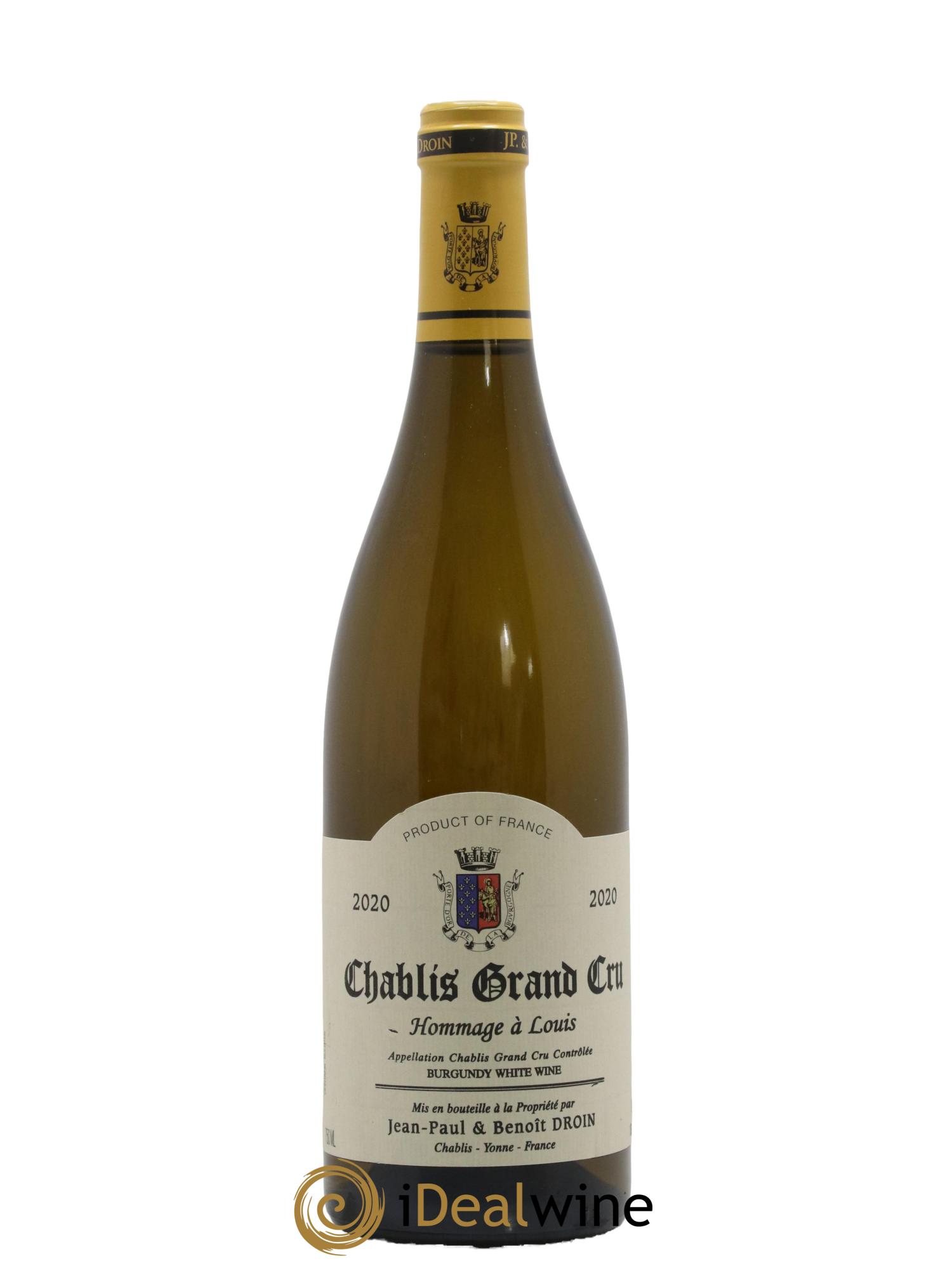 Chablis Grand Cru Hommage à Louis Jean-Paul & Benoît Droin (Domaine) 2020 - Lot de 1 bouteille - 0