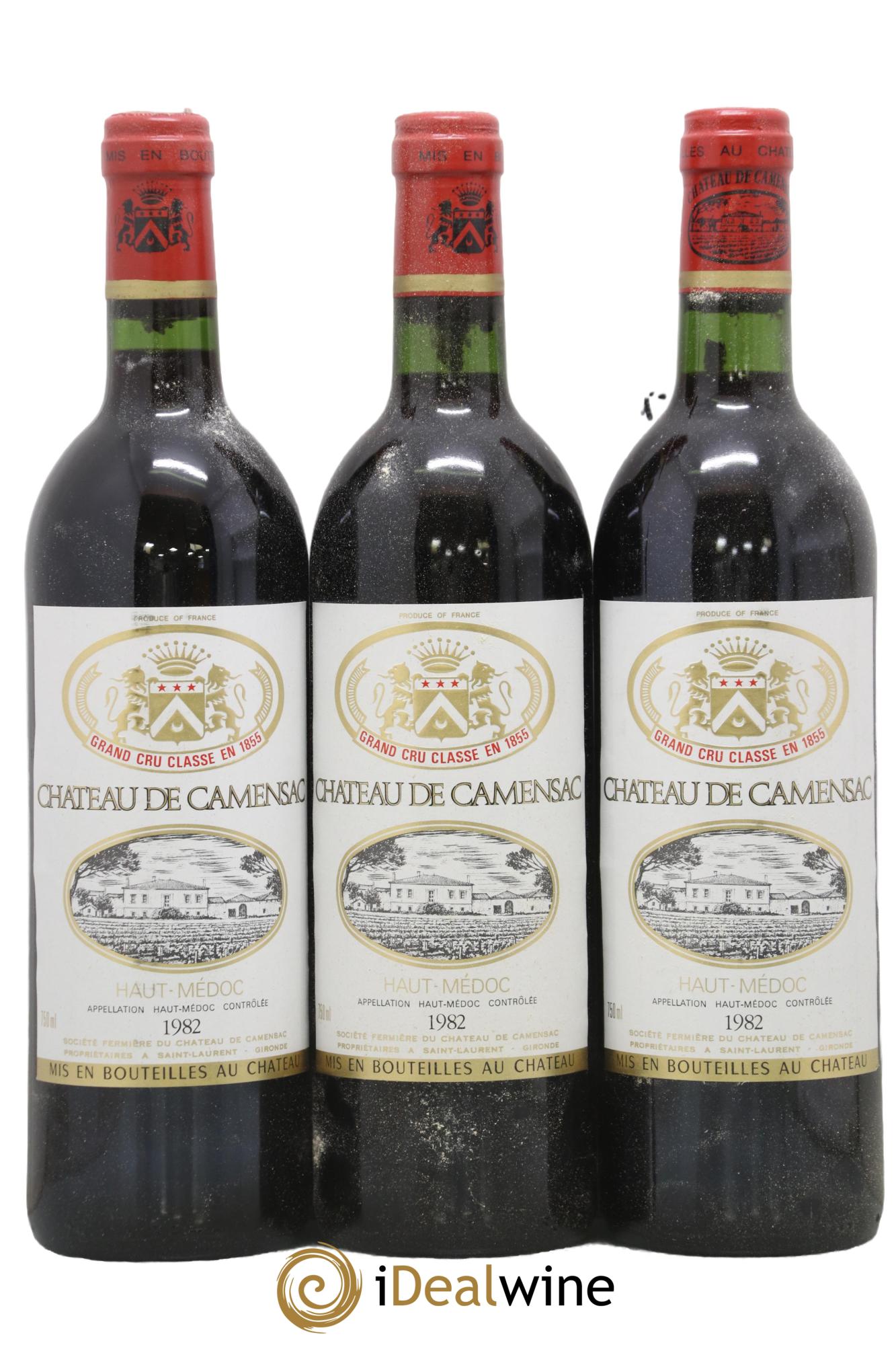 Château Camensac 5ème Grand Cru Classé  1982 - Lot of 3 bottles - 0
