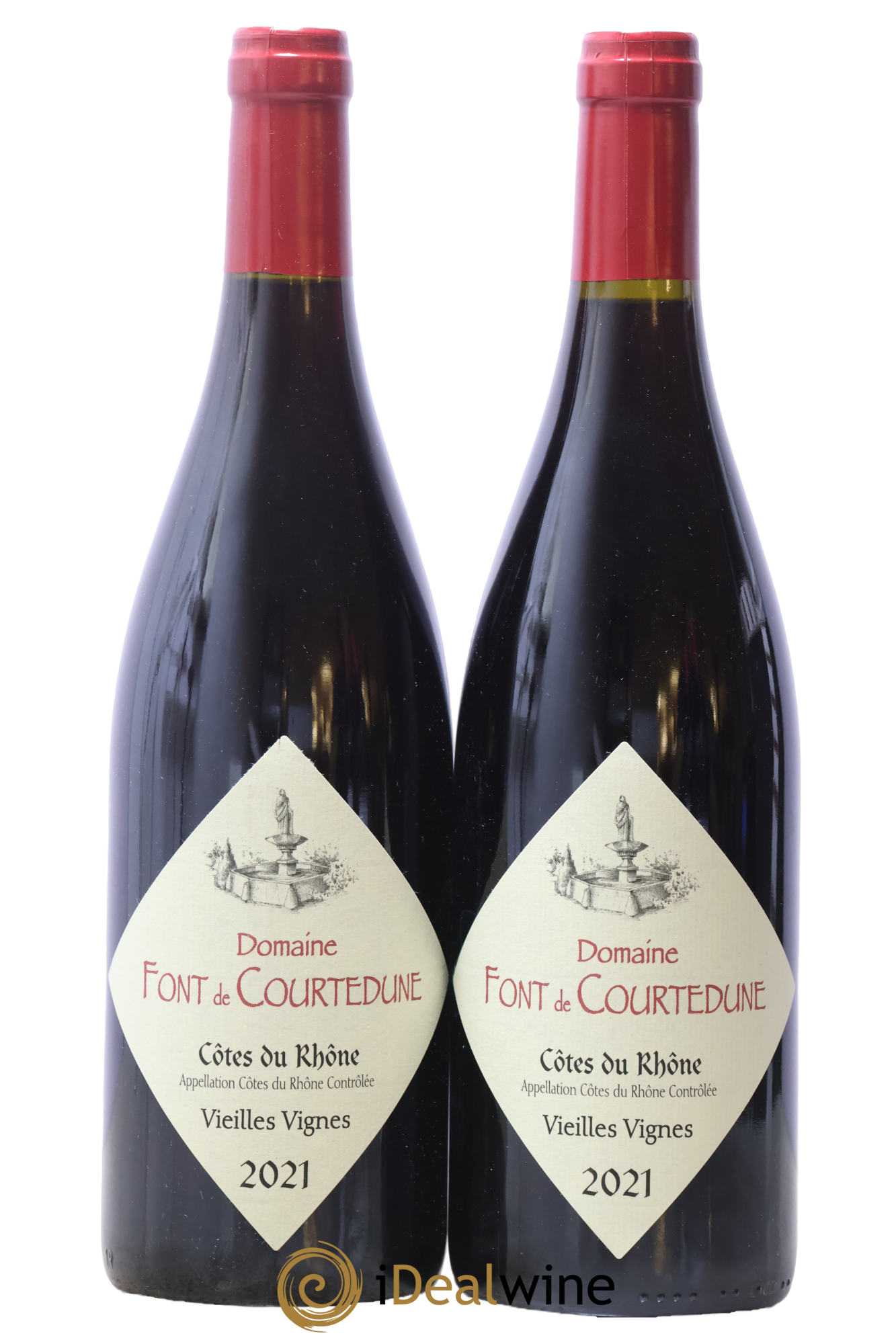 Côtes-du-Rhône-Villages Vieilles Vignes Font de Courtedune 2021 - Lote de 2 botellas - 0