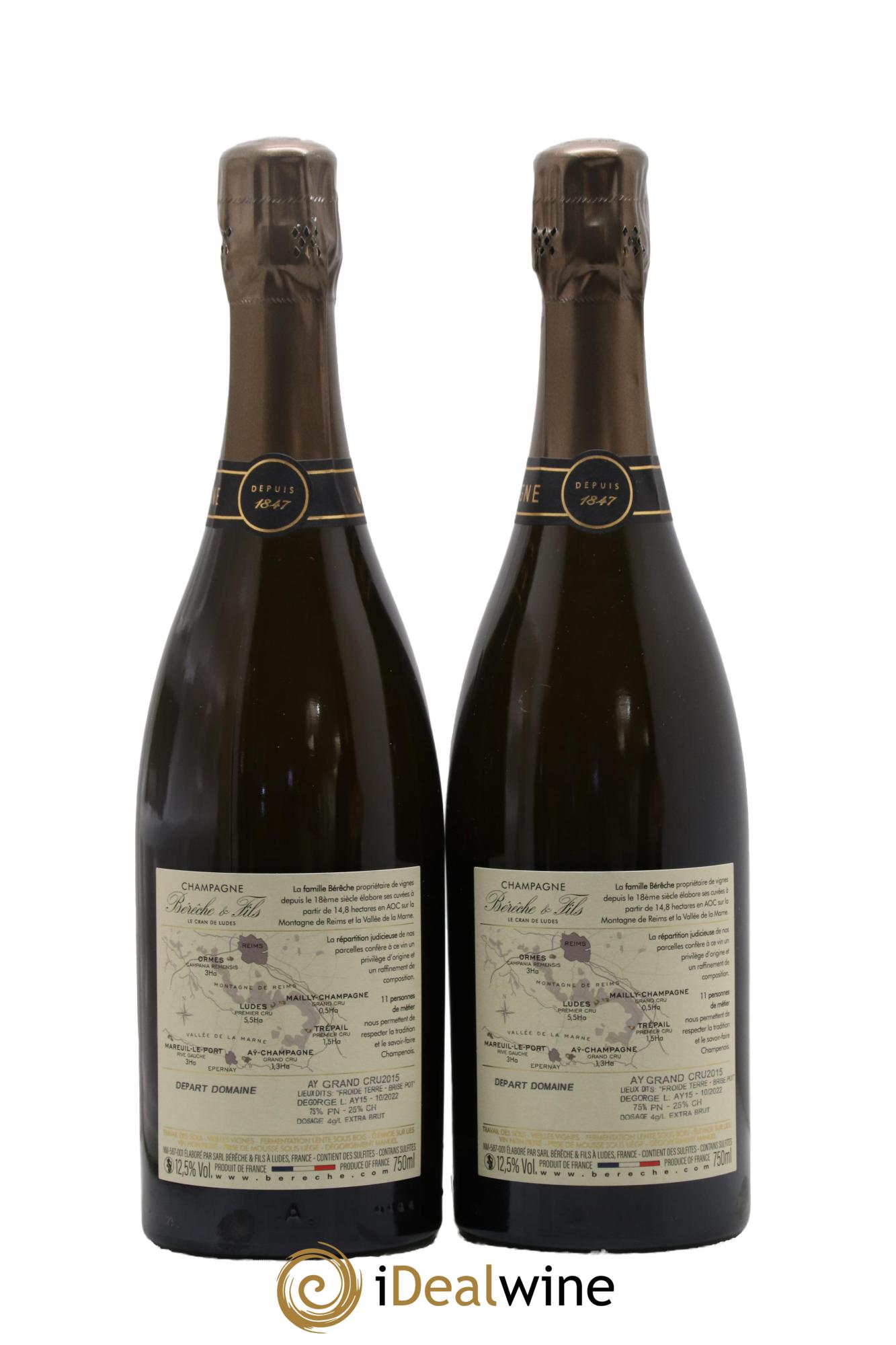 Aÿ Grand Cru Extra-Brut Bérêche et Fils 2015 - Lot de 2 bouteilles - 1