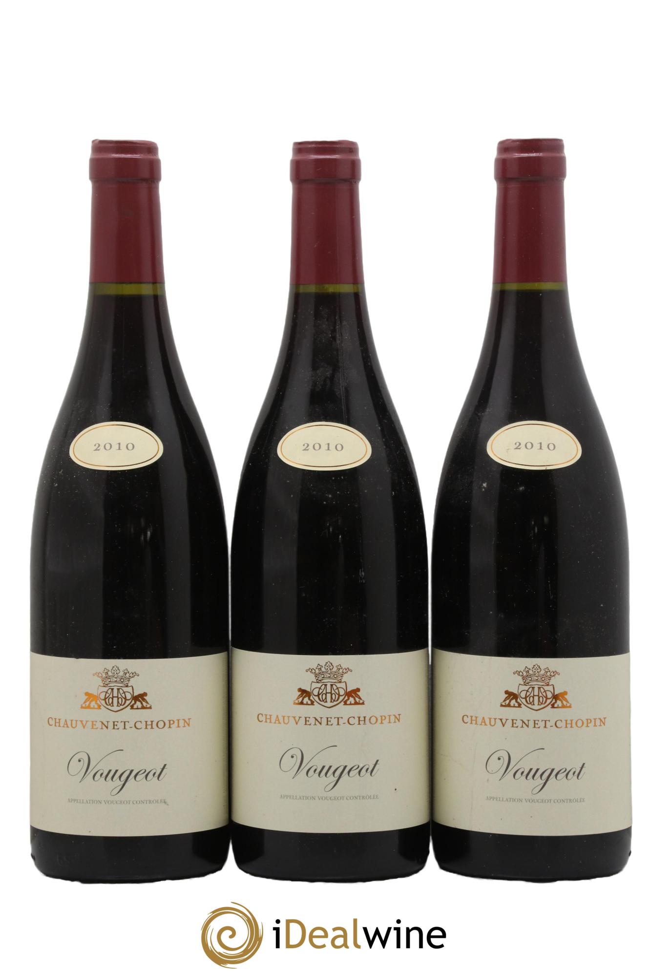 Vougeot Chauvenet-Chopin 2010 - Lot de 3 bouteilles - 0