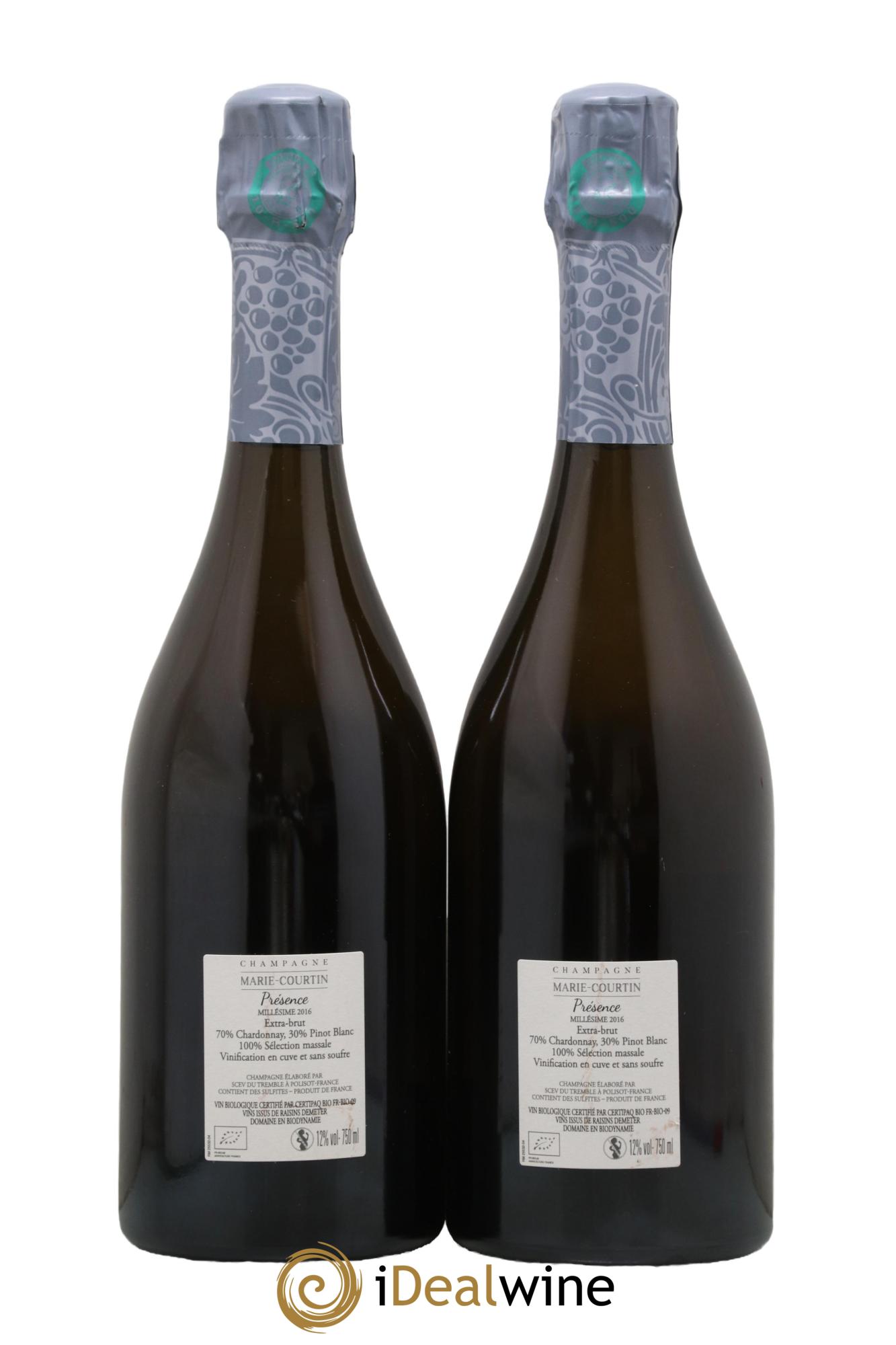 Présence Extra-Brut Marie Courtin 2016 - Lot de 2 bouteilles - 1