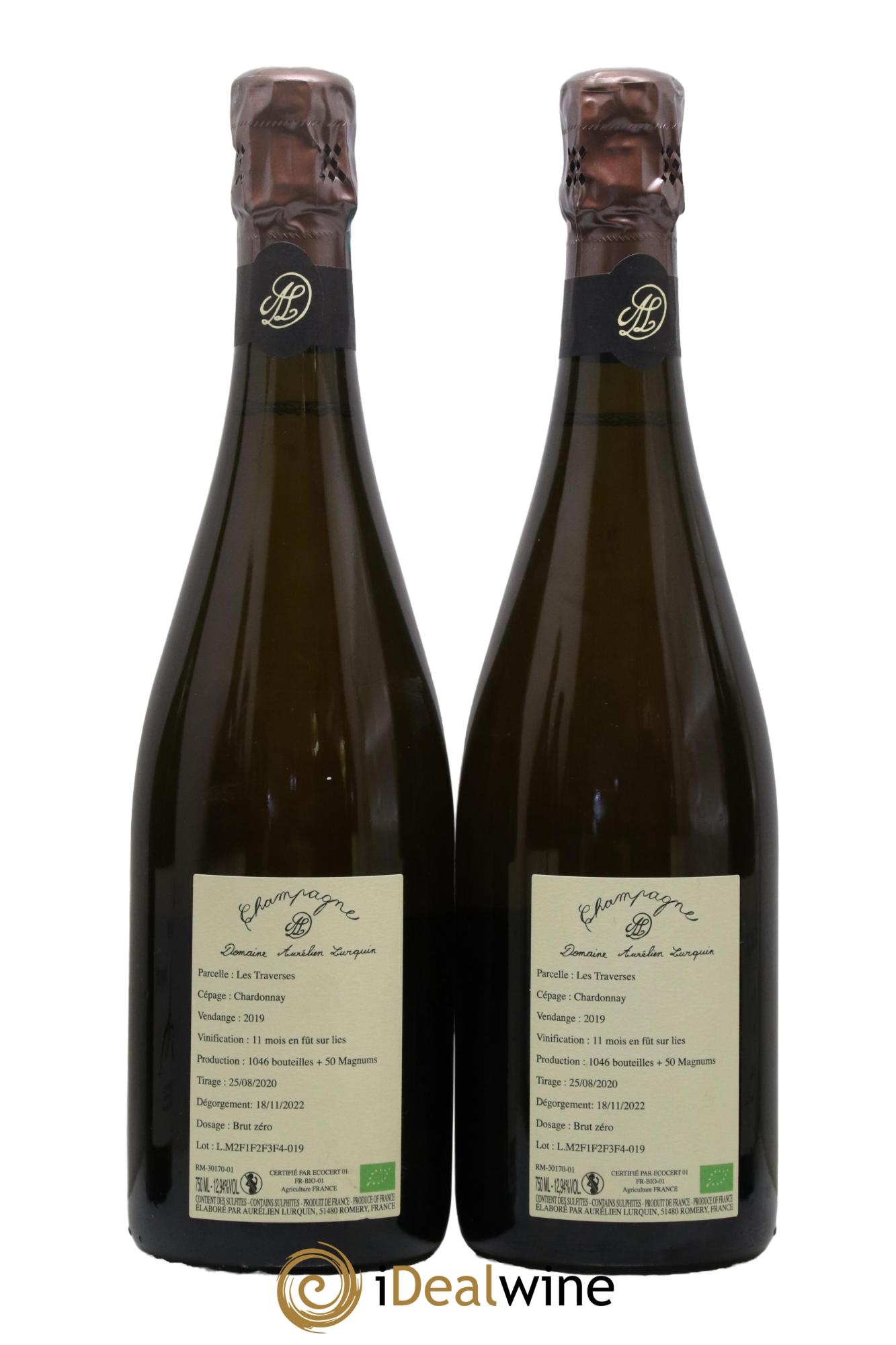 Chardonnay Les Traverses Aurélien Lurquin 2019 - Lot de 2 bouteilles - 1