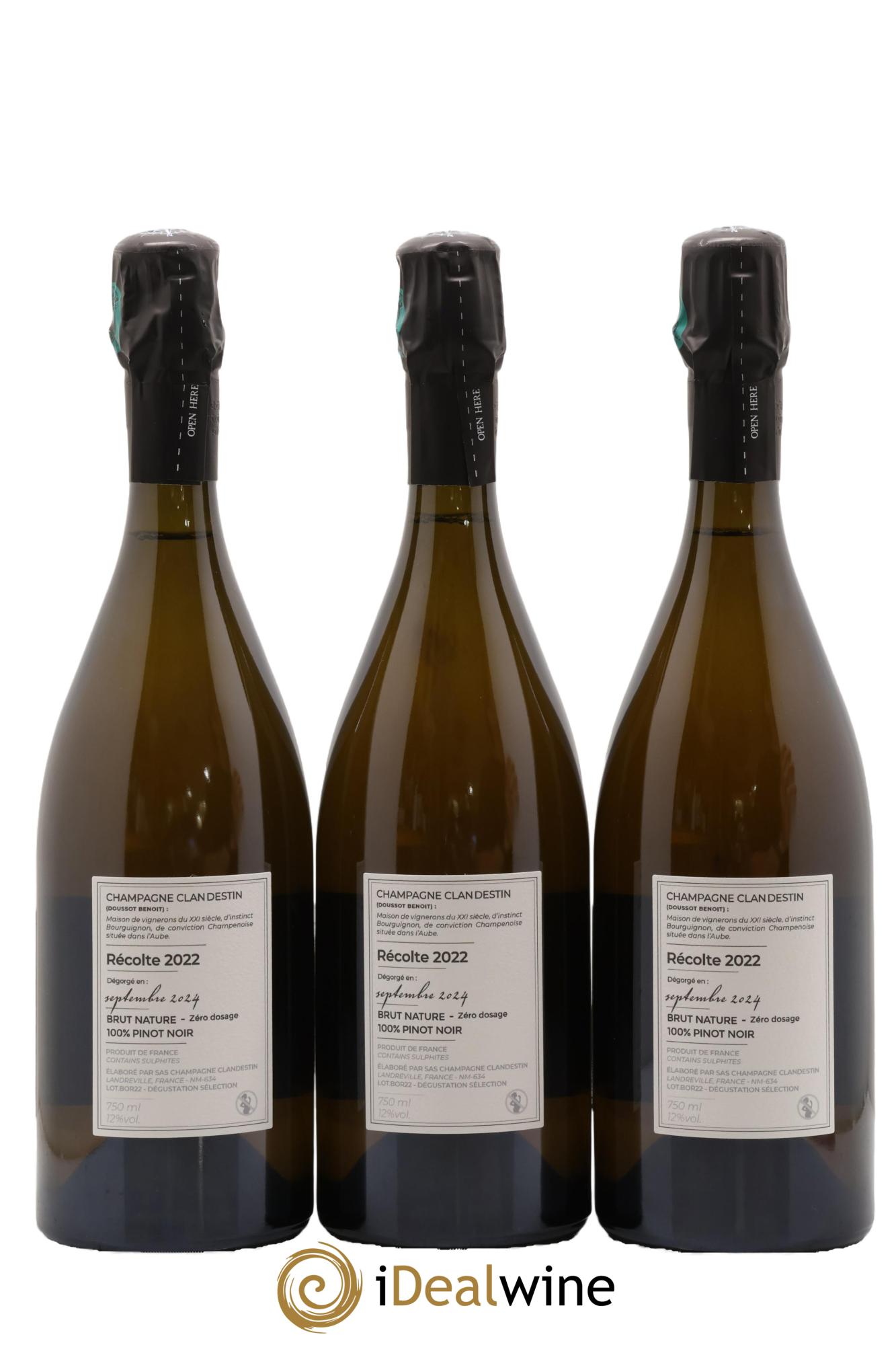 Boréal Brut Nature Clandestin 2022 - Lot de 3 bouteilles - 1