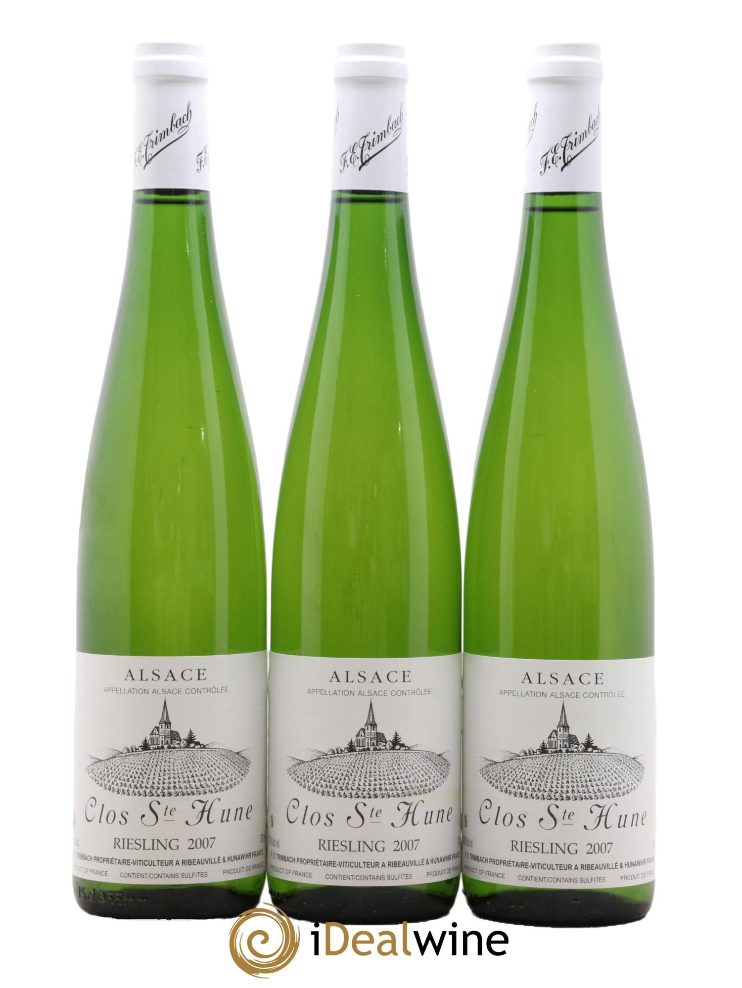 Alsace Riesling Clos Sainte-Hune Trimbach (Domaine) 2007 - Lot de 3 bouteilles - 0