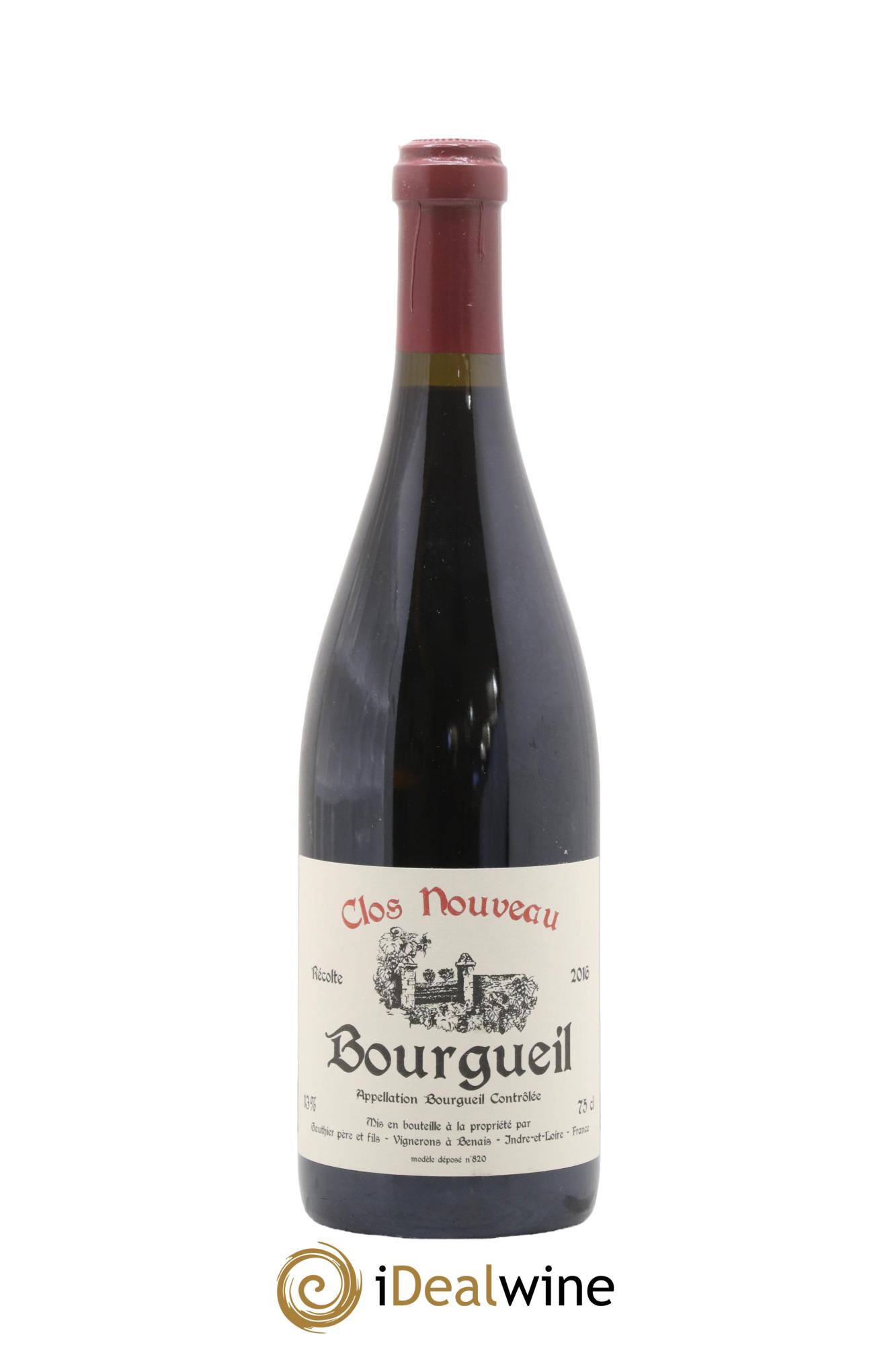 Bourgueil Clos Nouveau Domaine du Bel Air 2016 - Lot of 1 bottle - 0