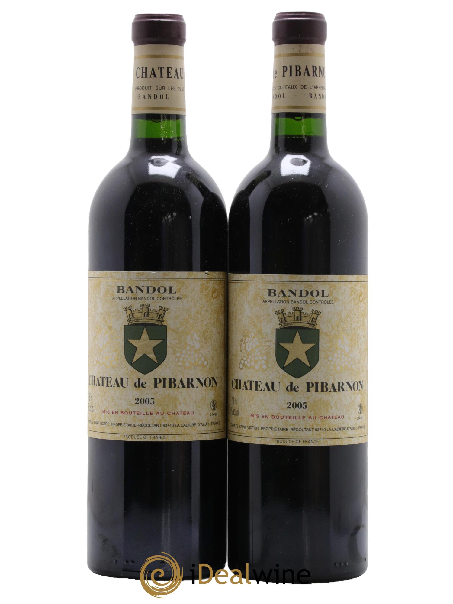 Bandol Château de Pibarnon Comte de Saint-Victor 2005 - Lot de 2 bouteilles - 0