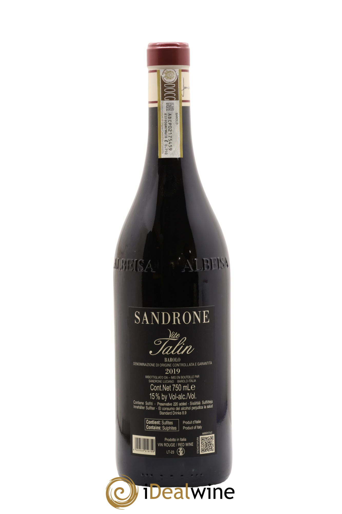 Barolo DOCG Vite Talin Luciano Sandrone 2019 - Lot de 1 bouteille - 1