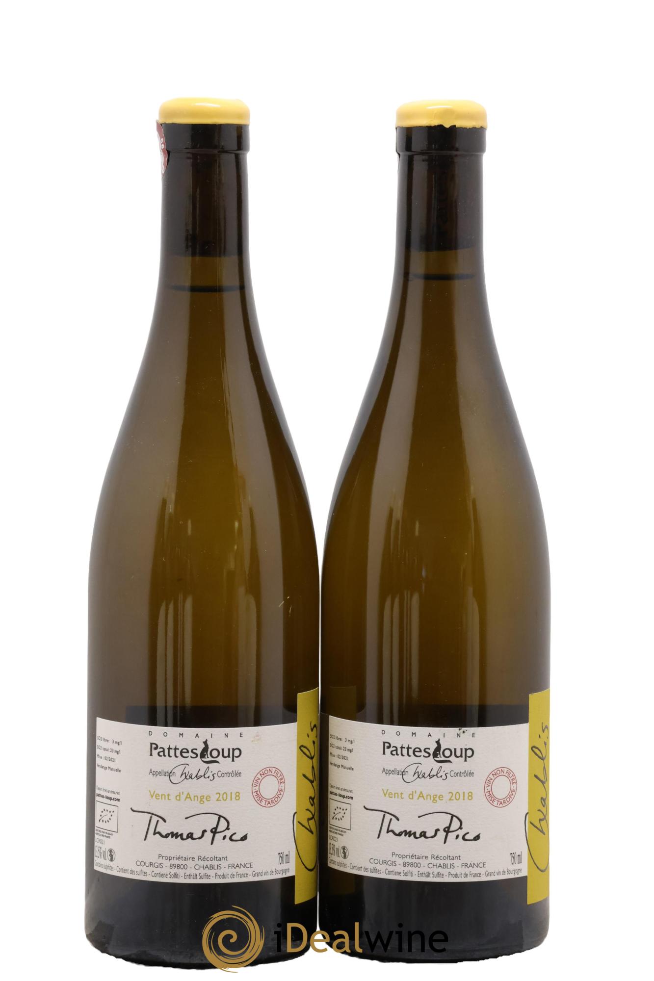 Chablis Vent d'Ange Pattes Loup (Domaine) 2018 - Posten von 2 Flaschen - 1
