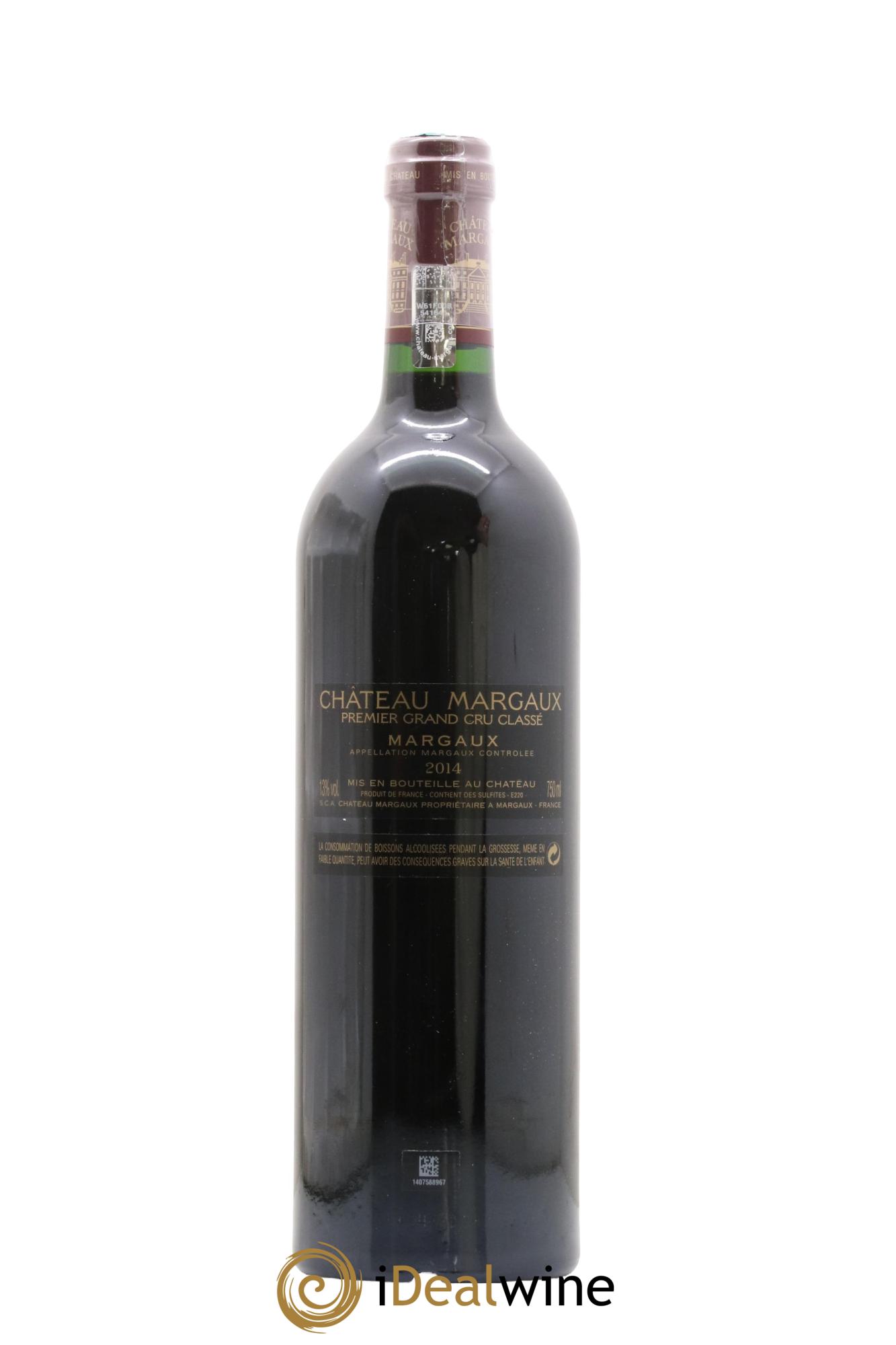 Château Margaux 1er Grand Cru Classé 2014 - Lot de 1 bouteille - 1