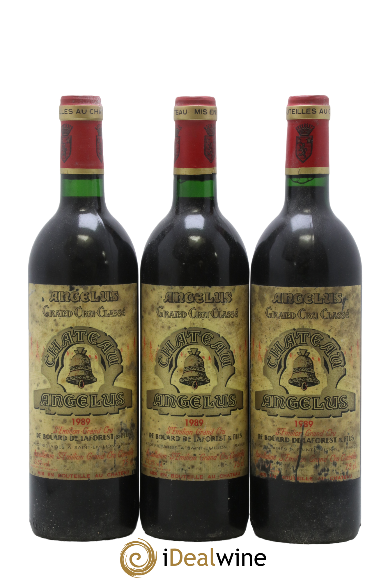 Château Angélus 1er Grand Cru Classé A 1989 - Lot de 3 bouteilles - 0