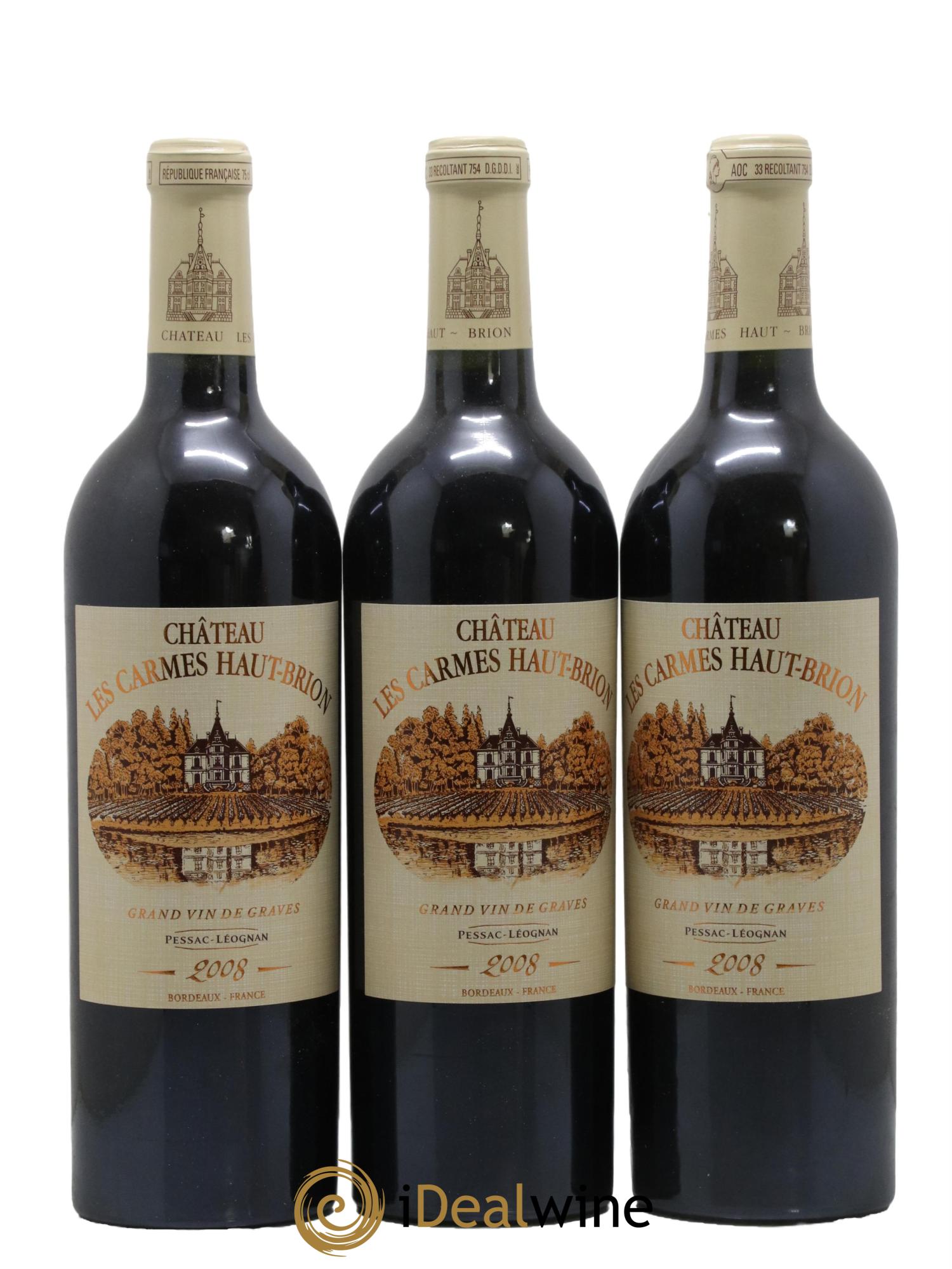 Château Les Carmes Haut-Brion 2008 - Lot de 12 bouteilles - 4