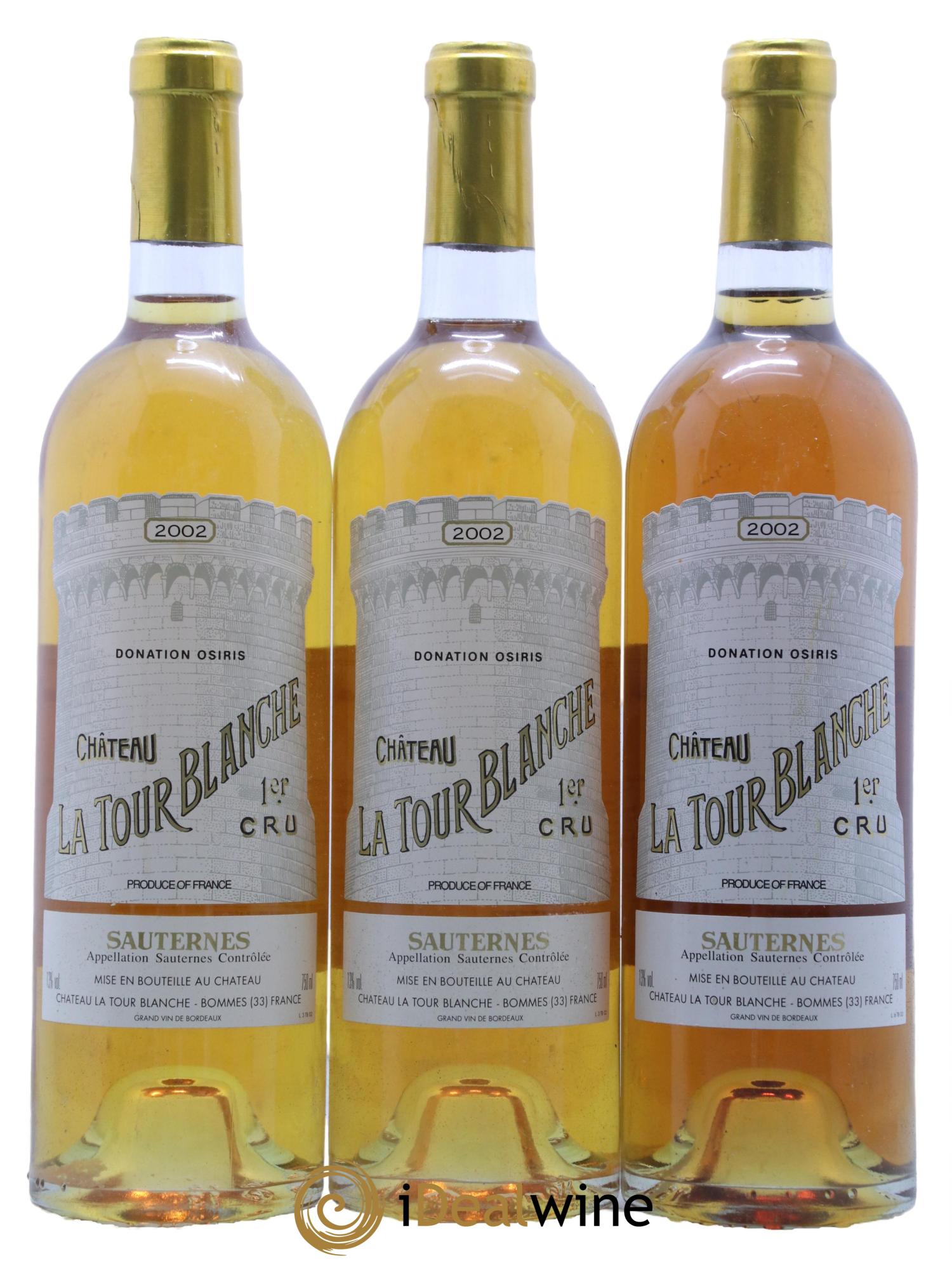 Château la Tour Blanche 1er Grand Cru Classé 2002 - Lotto di 3 bottiglie - 0