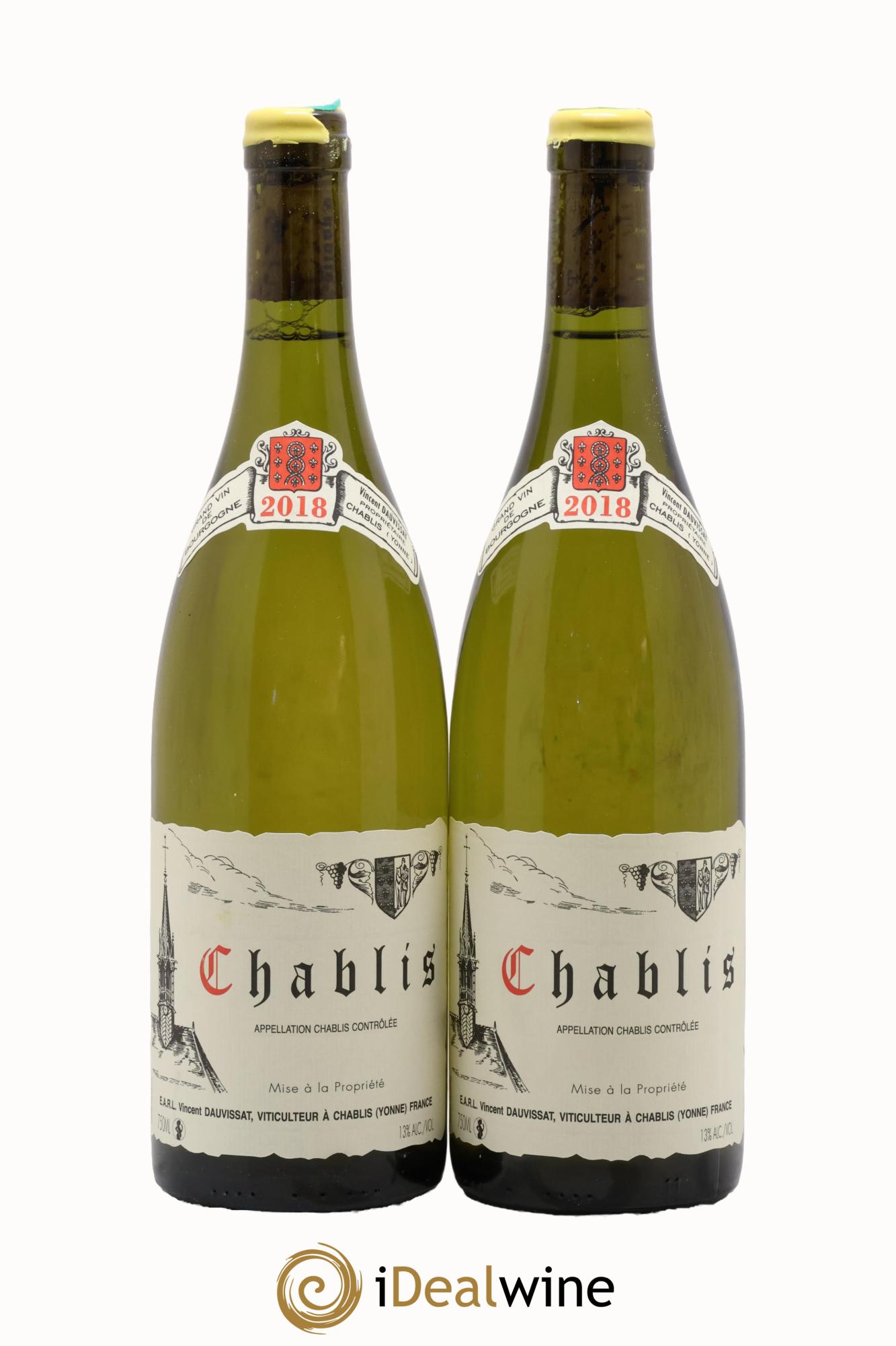 Chablis Vincent Dauvissat (Domaine) 2018 - Lot de 2 bouteilles - 0