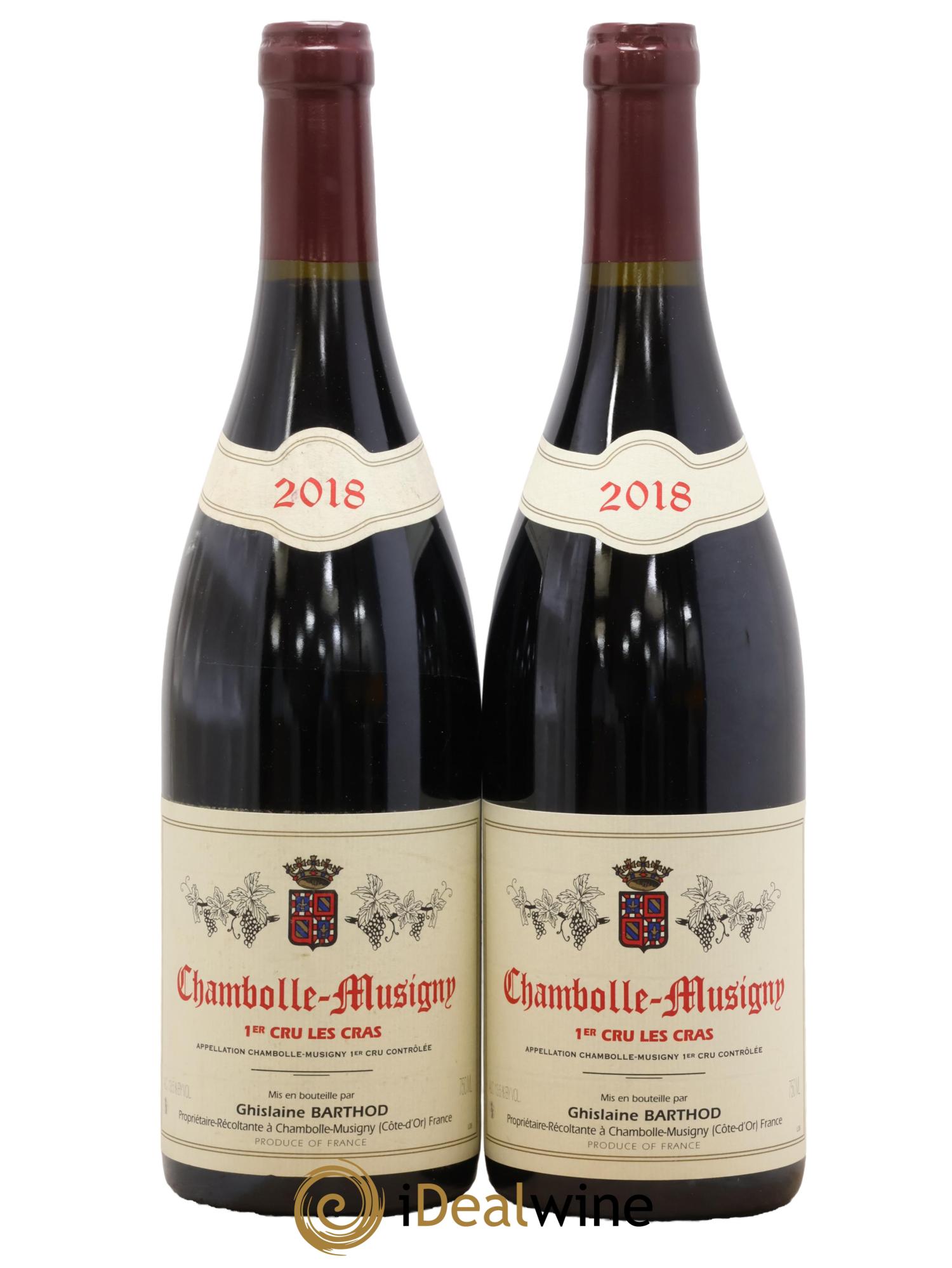 Chambolle-Musigny 1er Cru Les Cras Ghislaine Barthod 2018 - Lot de 2 bouteilles - 0