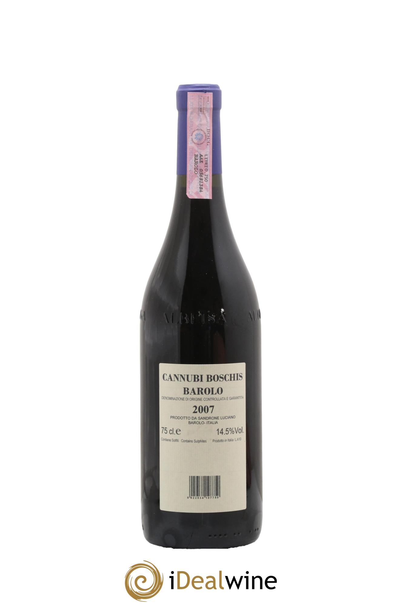 Barolo DOCG Aleste (anciennement Cannubi Boschis) Luciano Sandrone 2007 - Lot of 1 bottle - 1