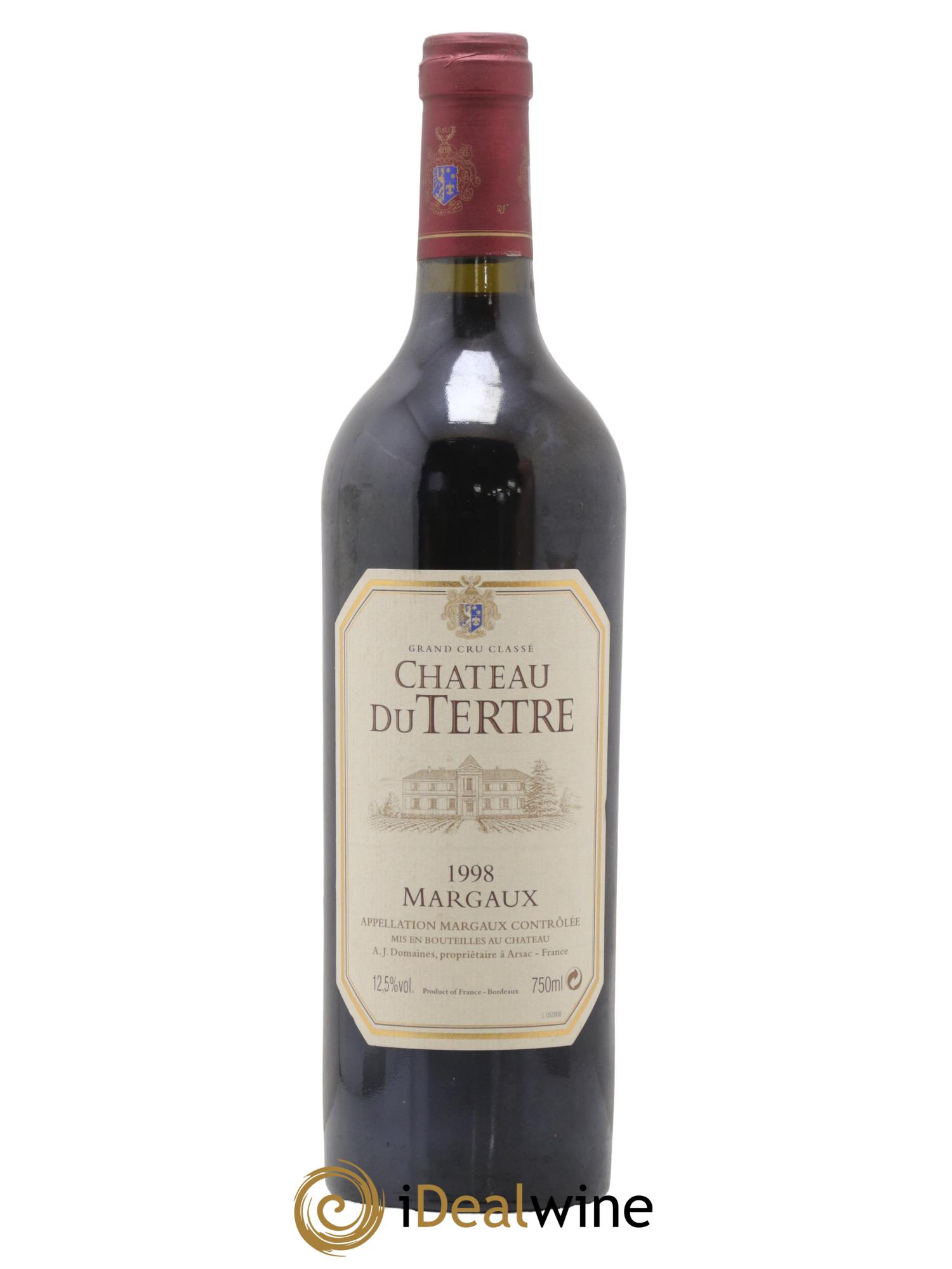 Château du Tertre 5ème Grand Cru Classé 1998 - Lot de 1 bouteille - 0