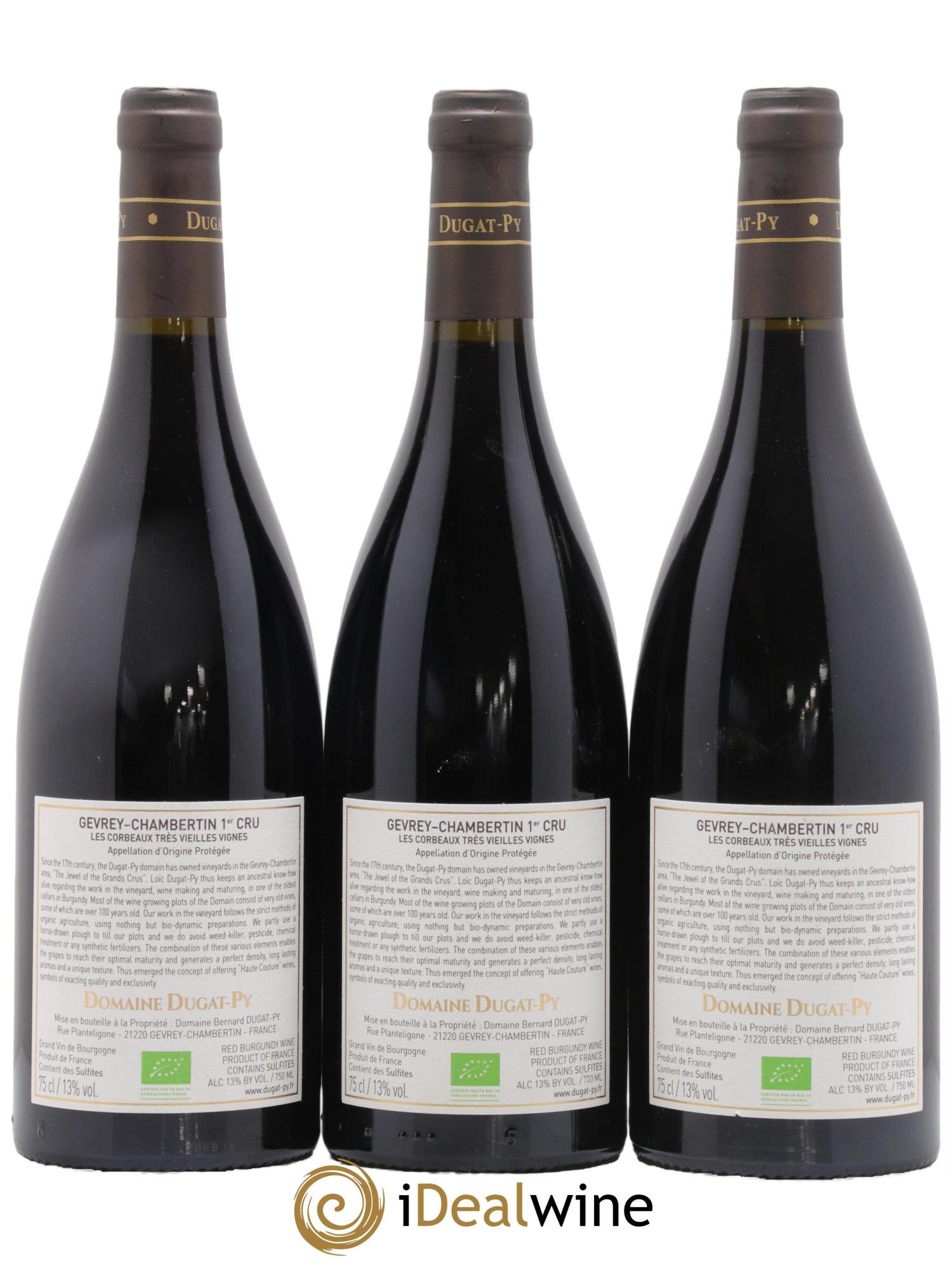 Gevrey-Chambertin 1er Cru Les Corbeaux Dugat-Py Très Vieilles Vignes 2018 - Lotto di 3 bottiglie - 1