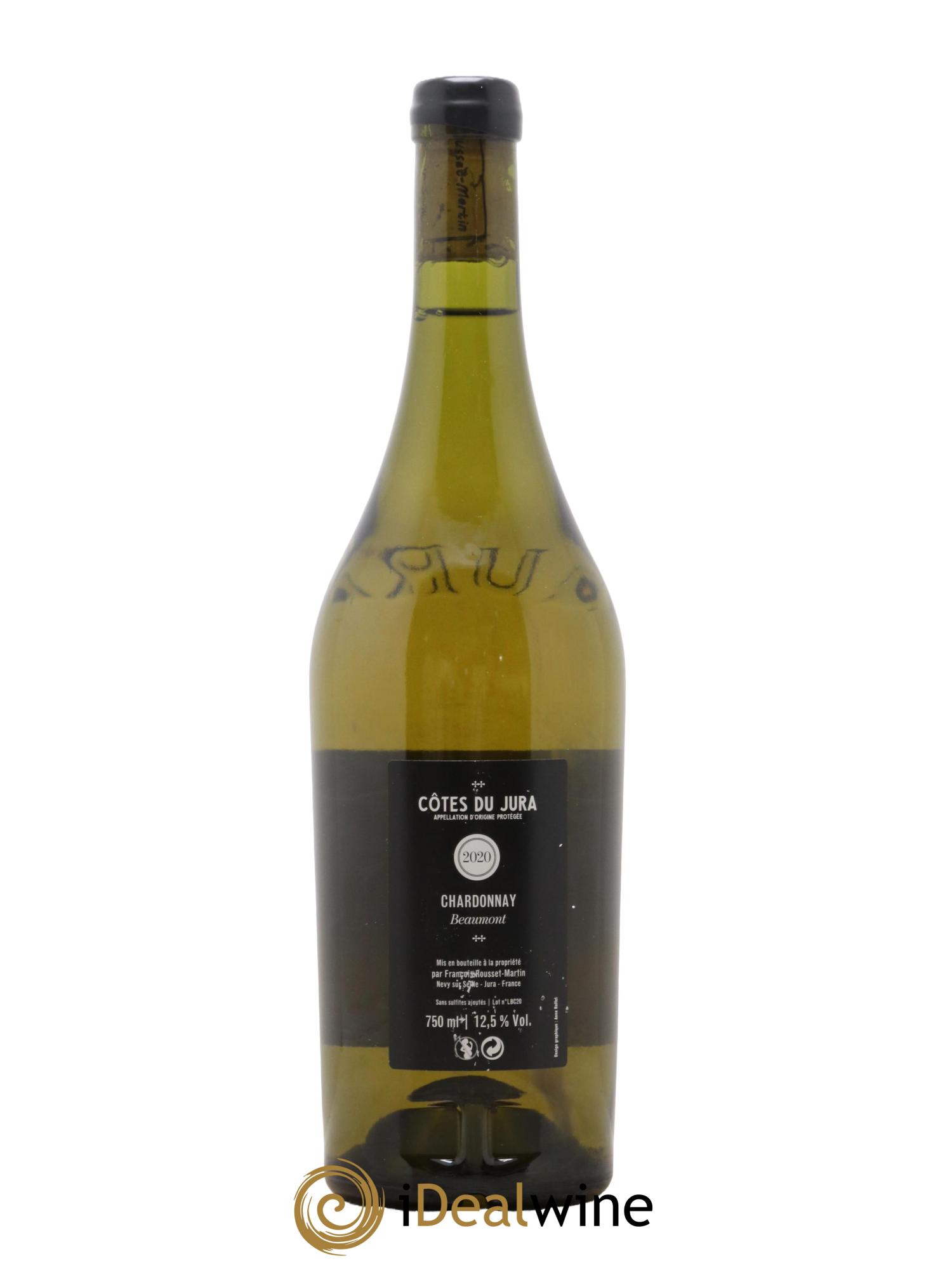 Côtes du Jura Chardonnay Beaumont François Rousset Martin 2020 - Lot de 1 bouteille - 1