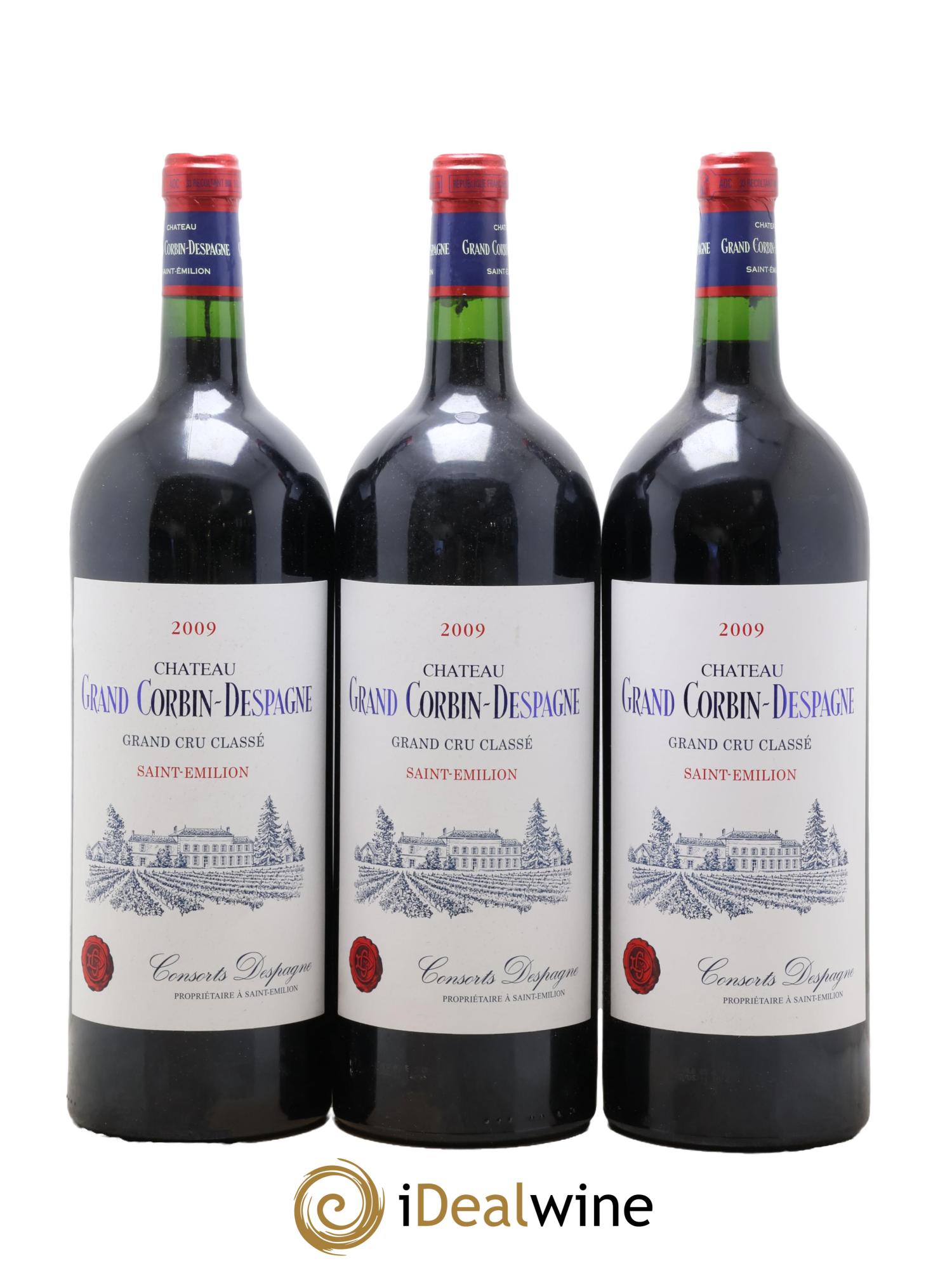 Château Grand Corbin Despagne Grand Cru Classé 2009 - Lotto di 6 magnum - 2