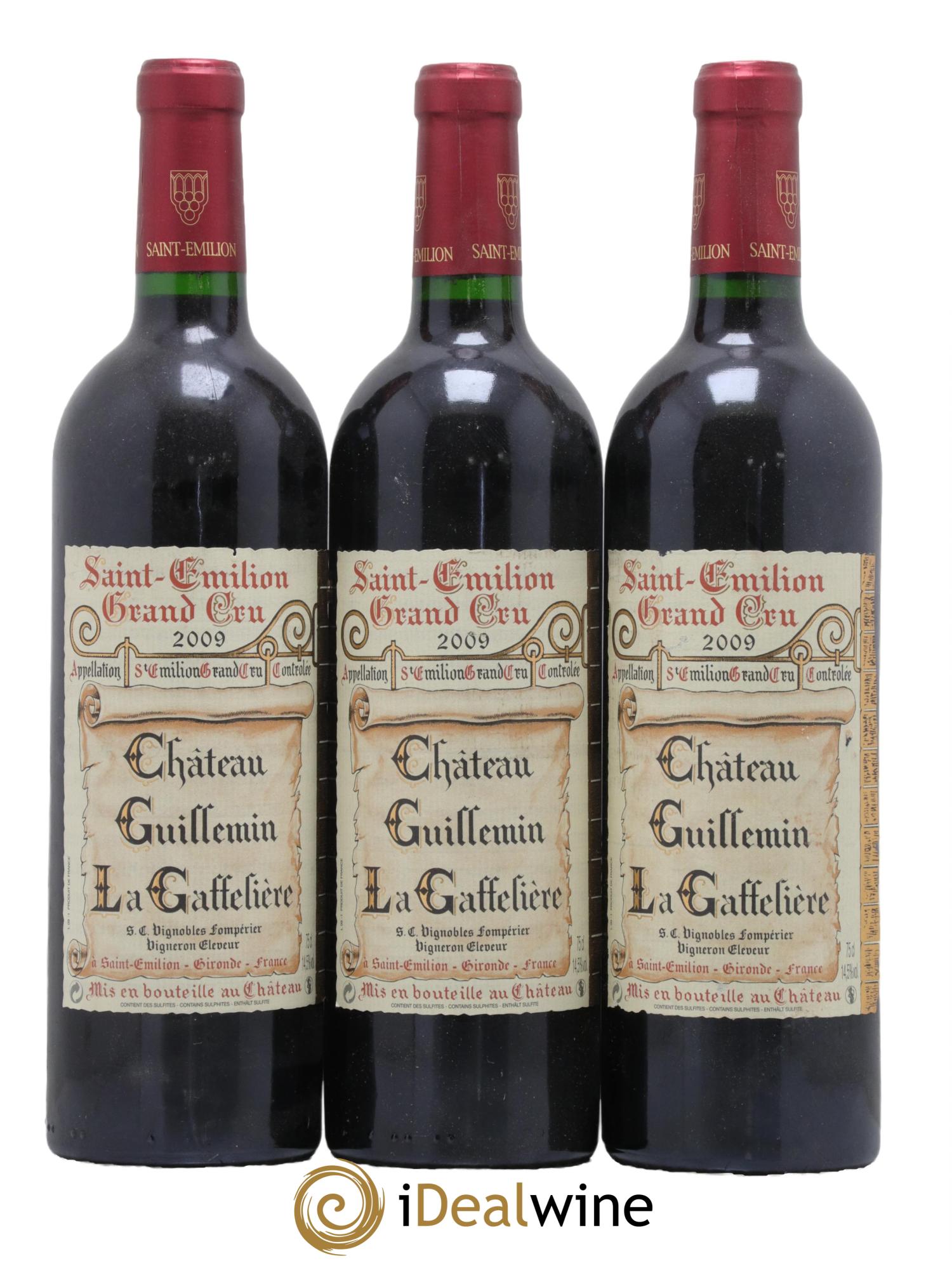 Saint-Émilion Grand Cru Chateau Guillemin La Gaffeliere Vignoble Fomperier 2009 - Lot de 3 bouteilles - 0