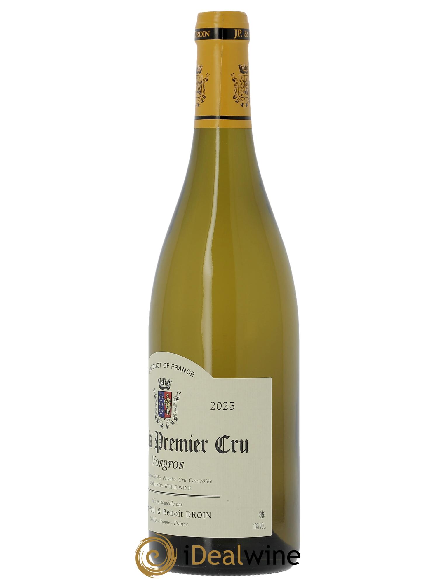 Chablis 1er Cru Vosgros Jean-Paul & Benoît Droin (Domaine) 2023 - Lot de 1 bouteille - 1