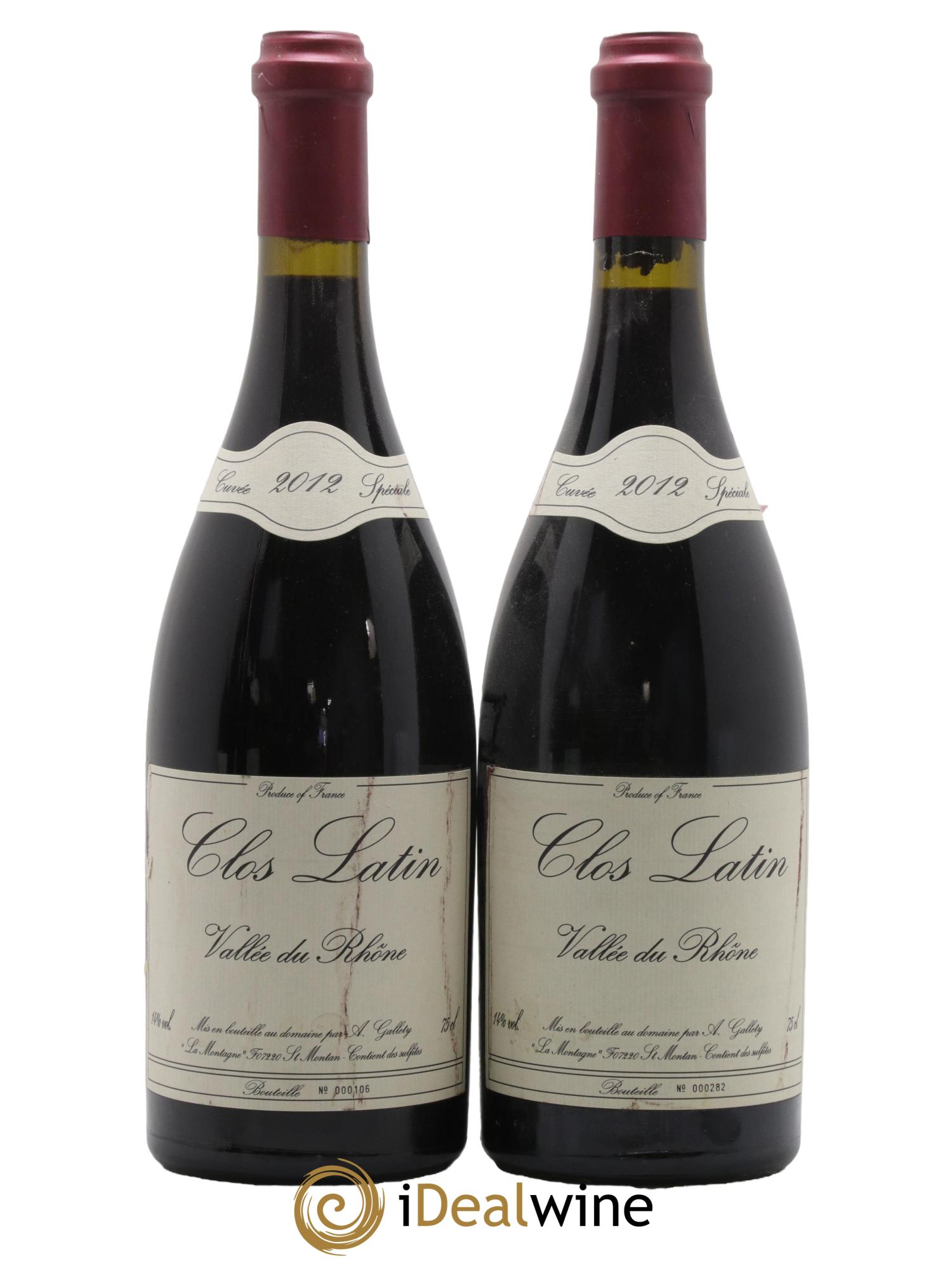 Côtes du Vivarais Clos Latin Gallety (Domaine) 2012 - Lot de 2 bouteilles - 0