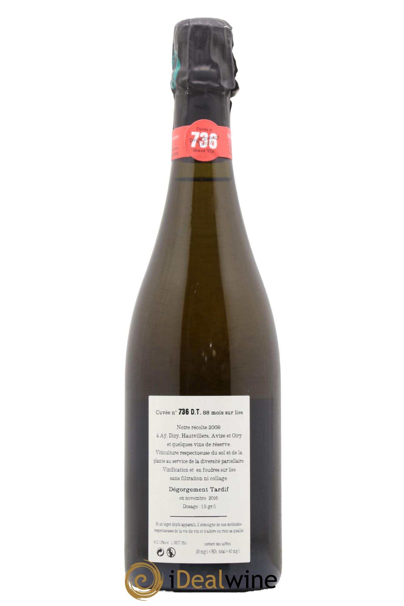 Cuvée 736 Dégorgement Tardif Extra-Brut Jacquesson - Lot de 1 bouteille - 1