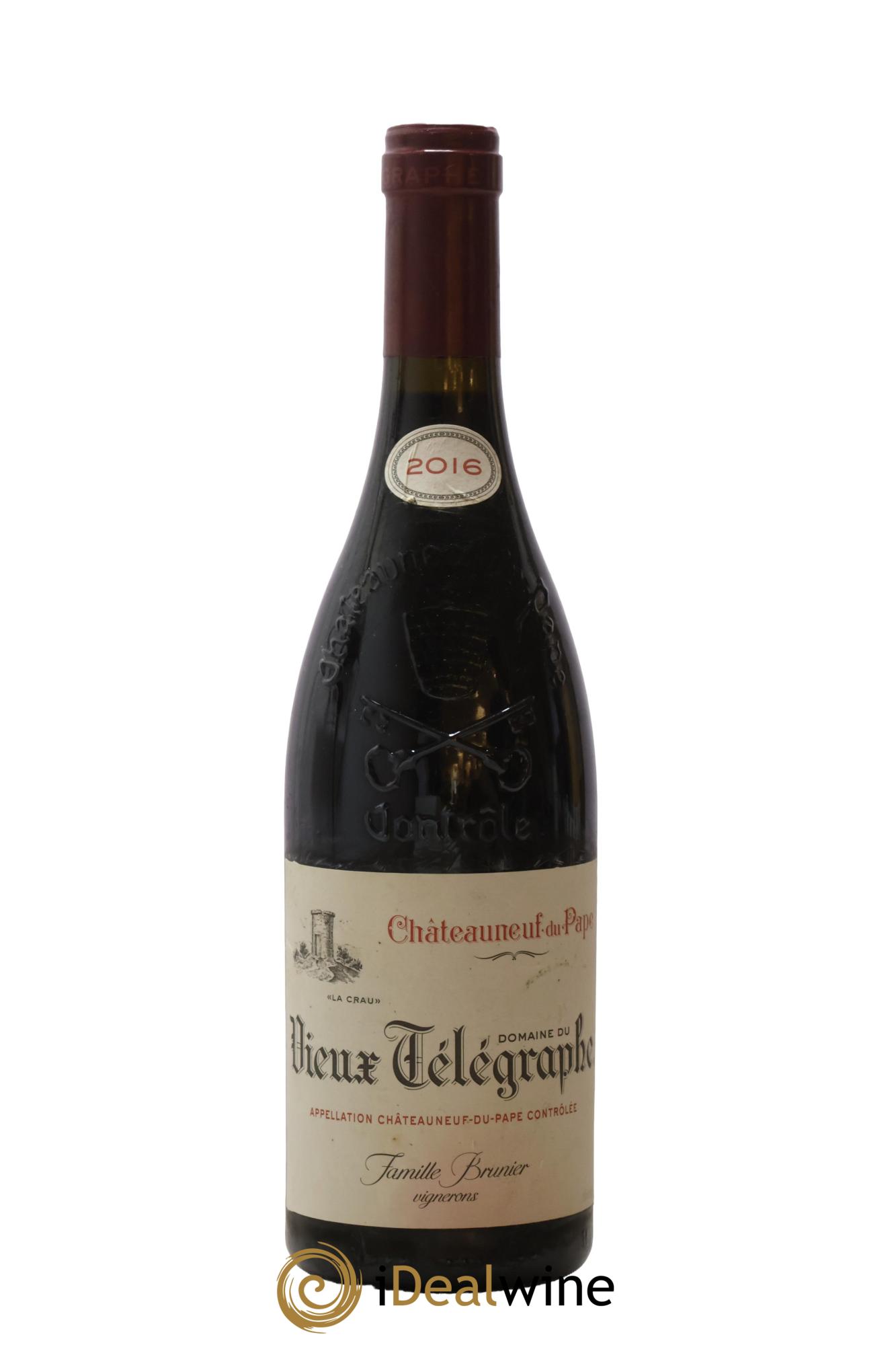 Châteauneuf-du-Pape Vieux Télégraphe (Domaine du) Vignobles Brunier 2016 - Lot de 1 bouteille - 0