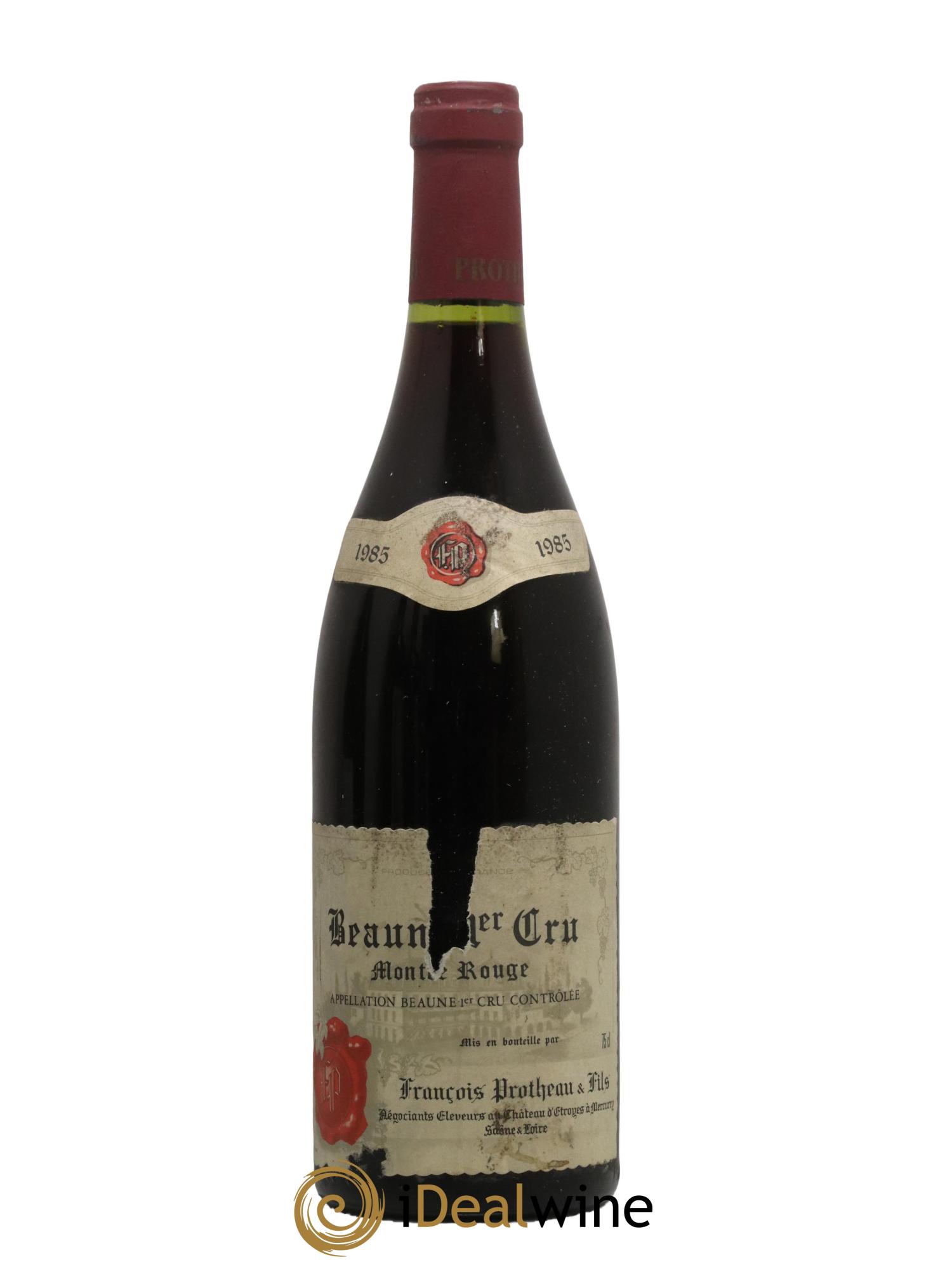 Beaune 1er Cru Montée Rouge Domaine Francois Protheau 1985 - Lot de 1 bouteille - 0